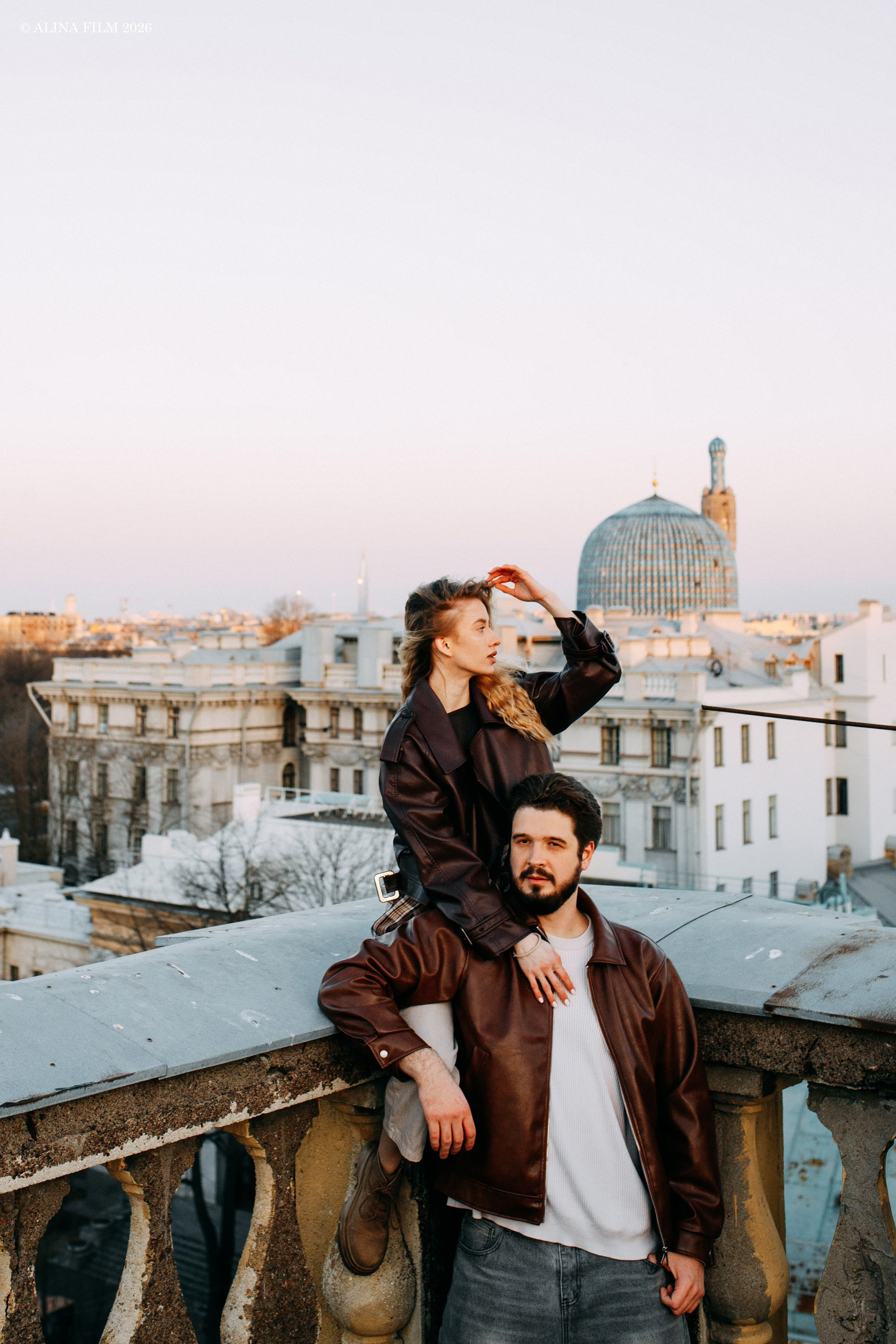 Фотосессия на крыше у Петропавловской крепости. Фотограф в Санкт-Петербурге Alina Film