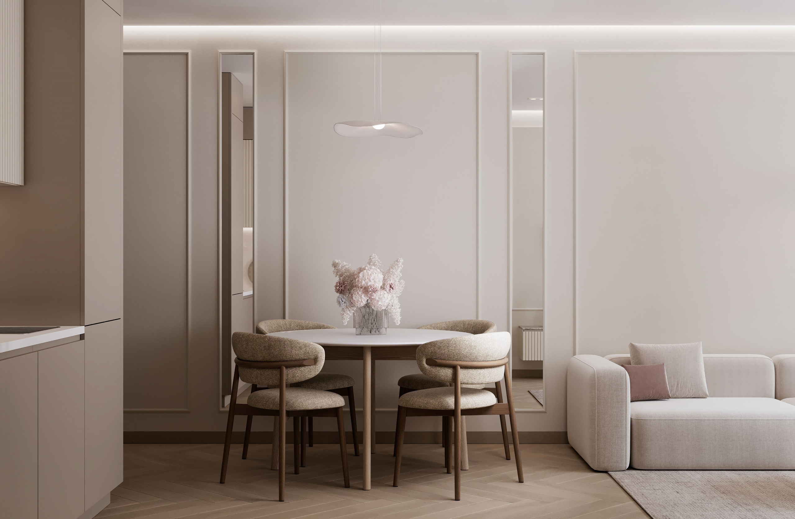 Кухня-гостиная 26 м². Заказать 3d визуализацию интерьеров — Дарья Веденёва