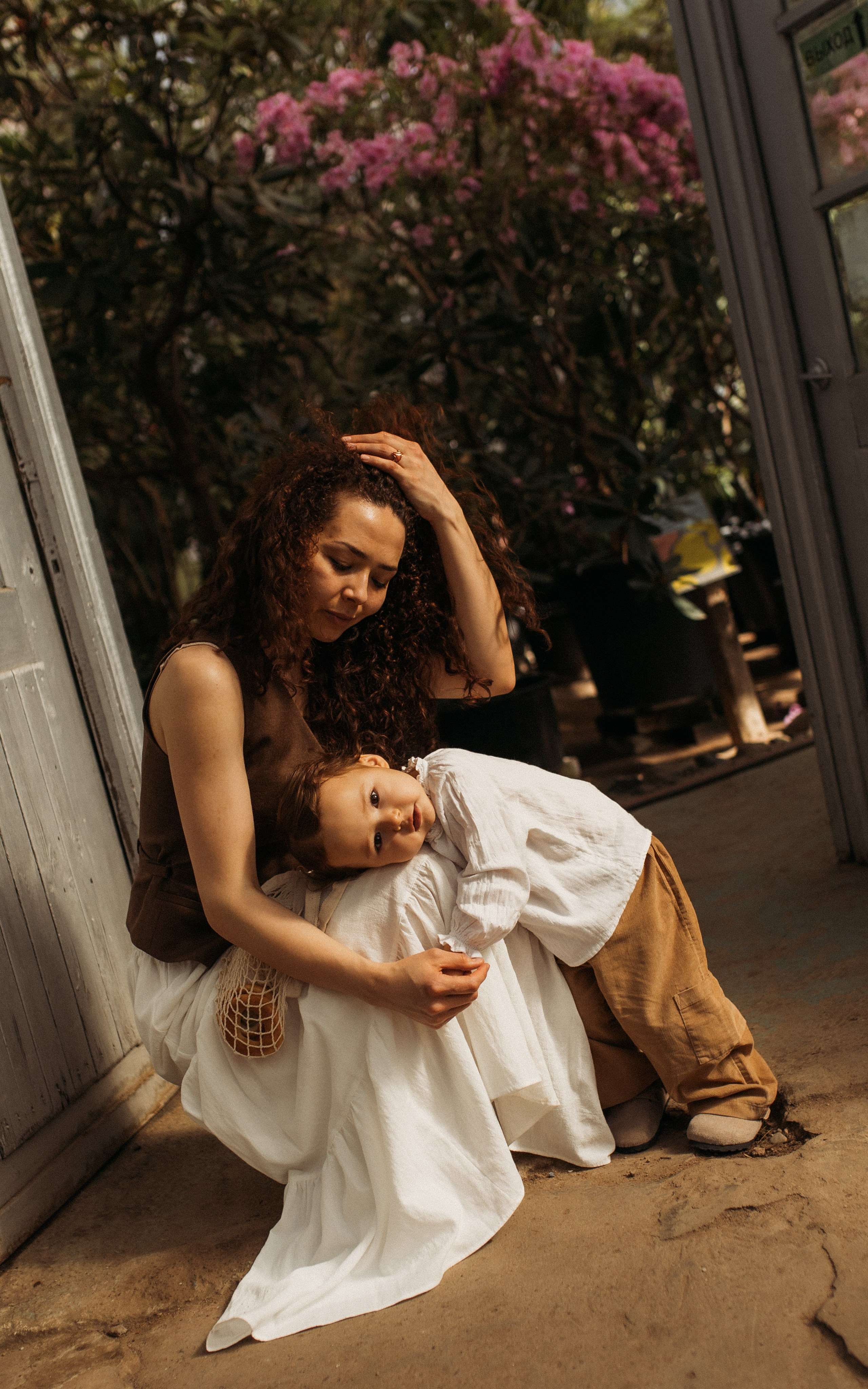 Зарина и София съемка в оранжерее. Семейный и свадебный фотограф в Москве и Зеленограде Марина Малярова