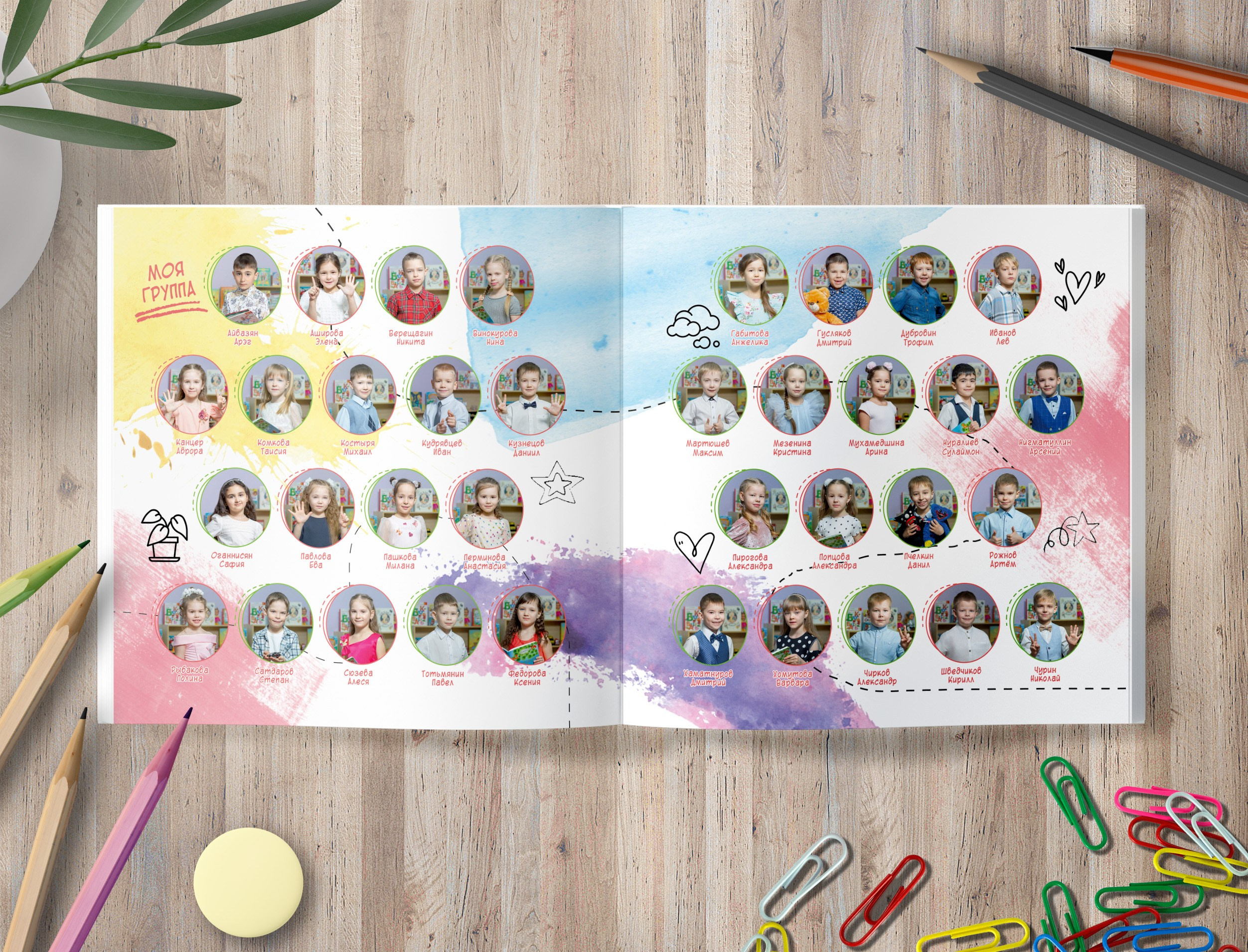 Индивидуальный 25*25 см. Выпускные альбомы в школах и детских садах