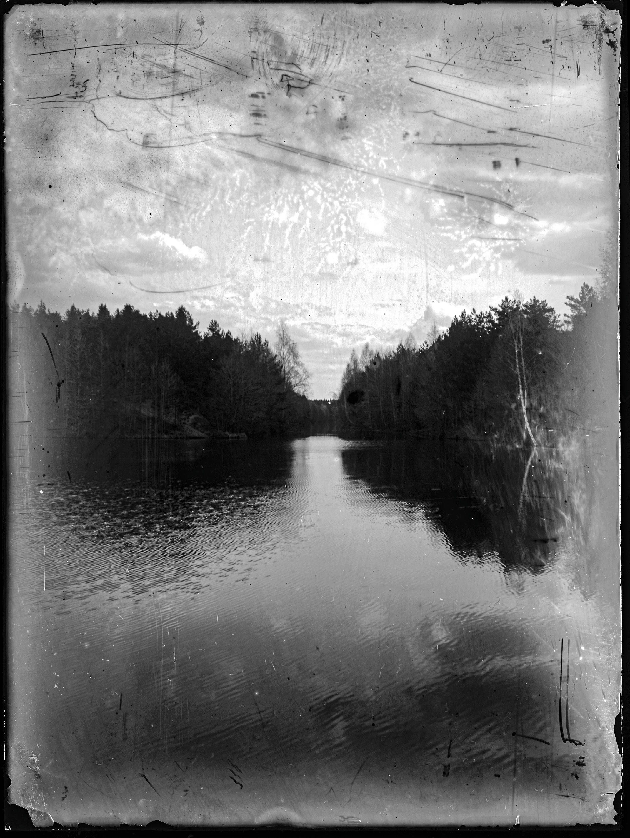 Glass plates. Darkroom aesthetics