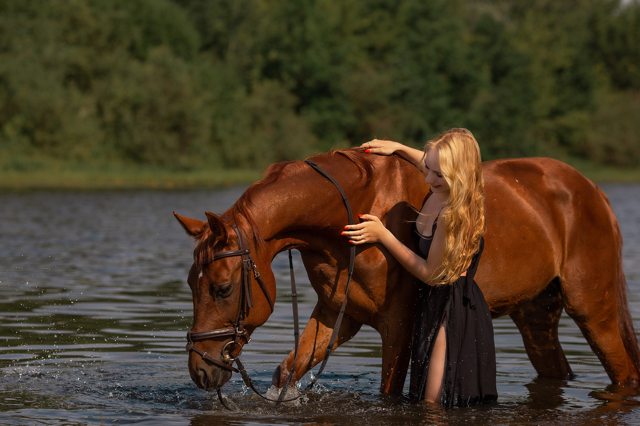 Анна и Алтан. Фотосессия с лошадьми в Нижнем Новгороде