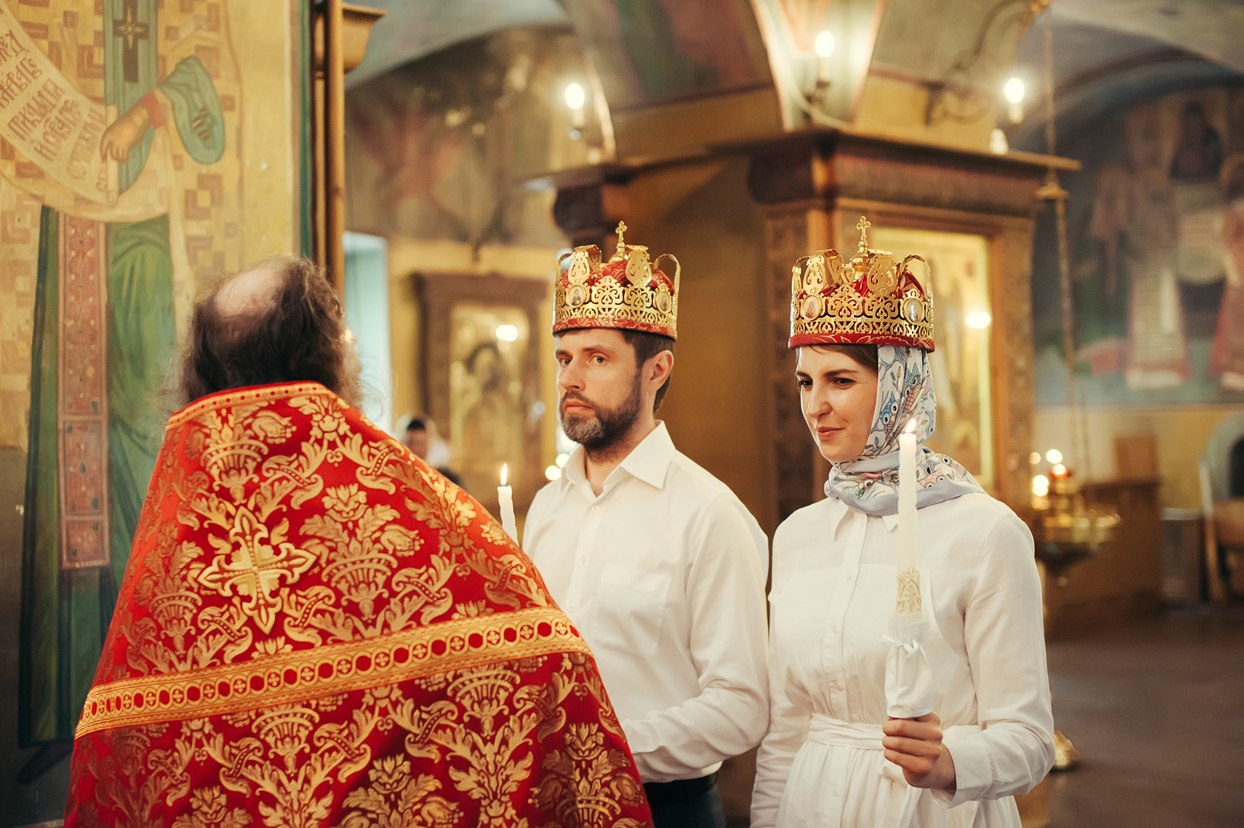Екатерина и Александр. Венчание, Москва. Семейный фотограф Анна Дубовская