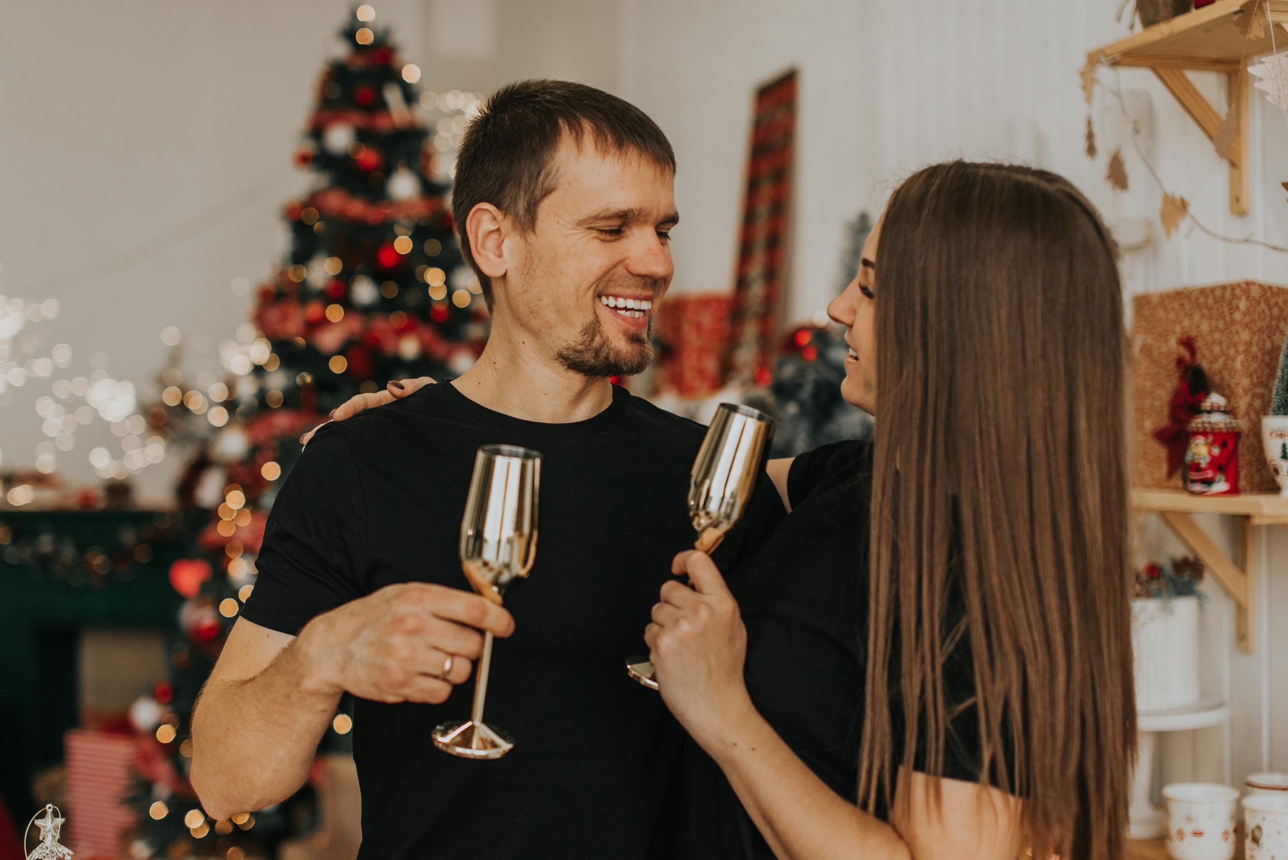 Love story в новогодней студии. Фотограф Галя Пак