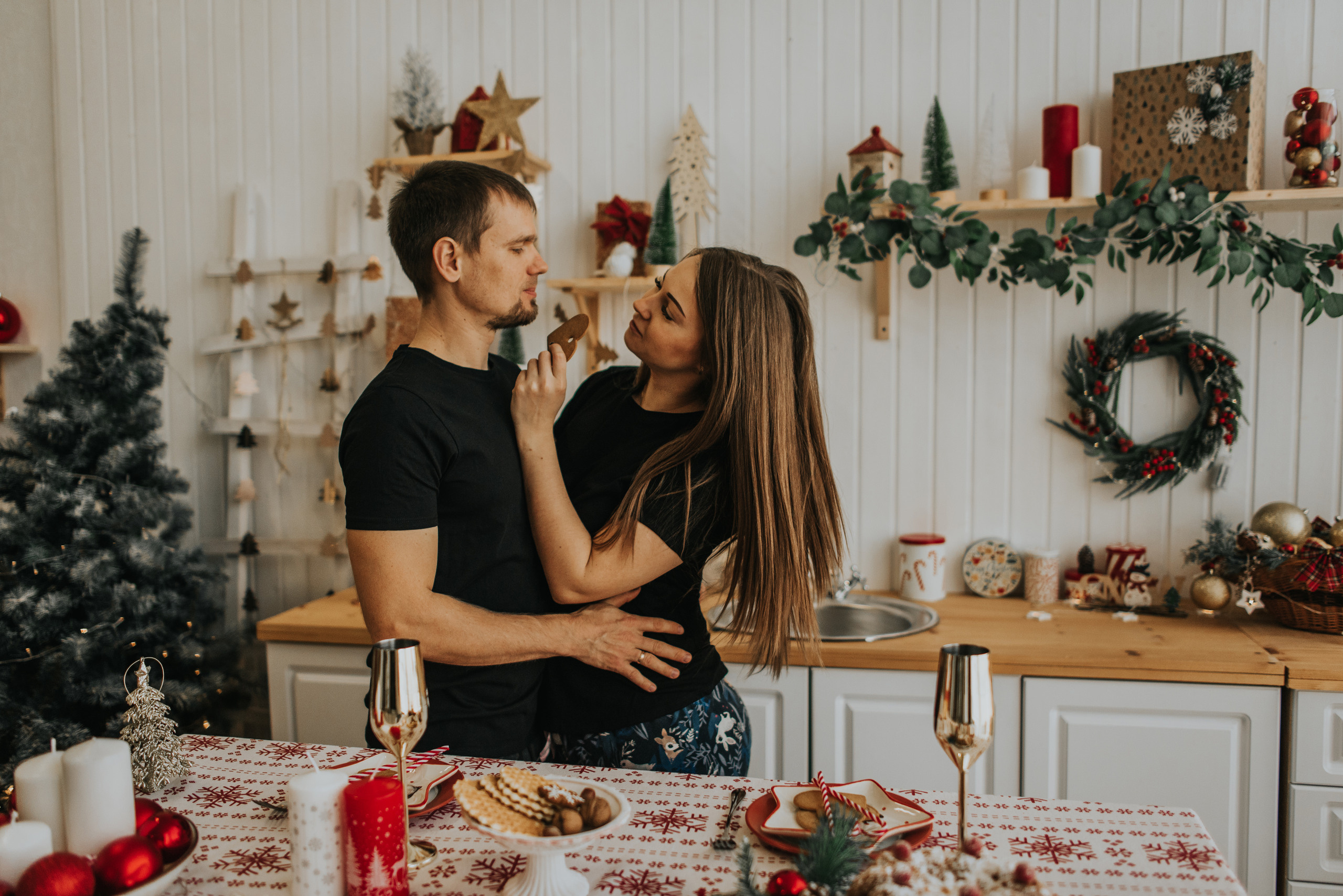 Love story в новогодней студии. Фотограф Галя Пак