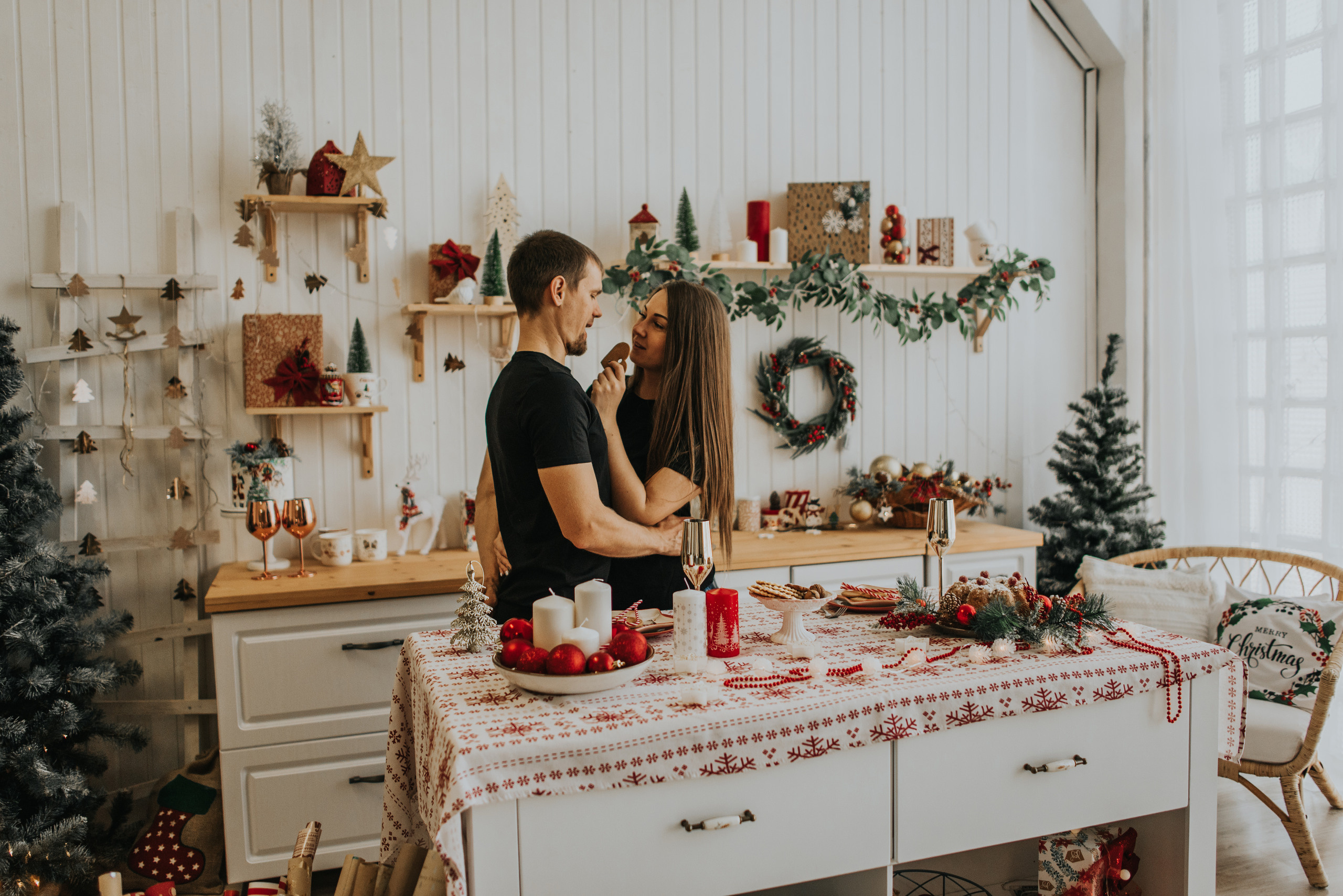 Love story в новогодней студии. Фотограф Галя Пак