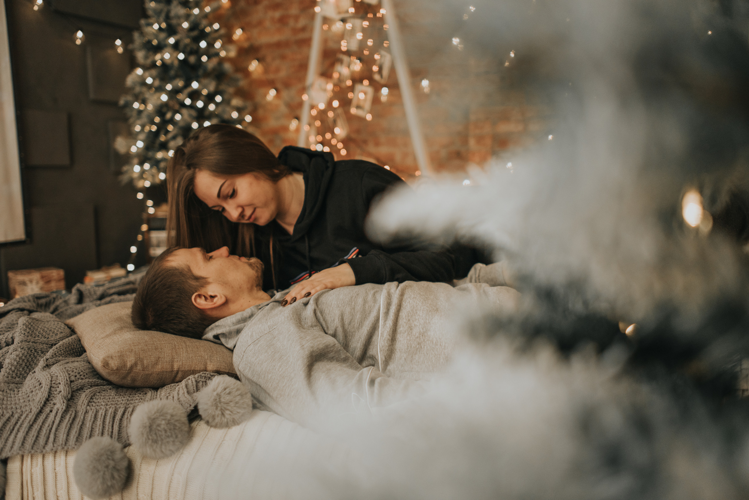 Love story в новогодней студии. Фотограф Галя Пак