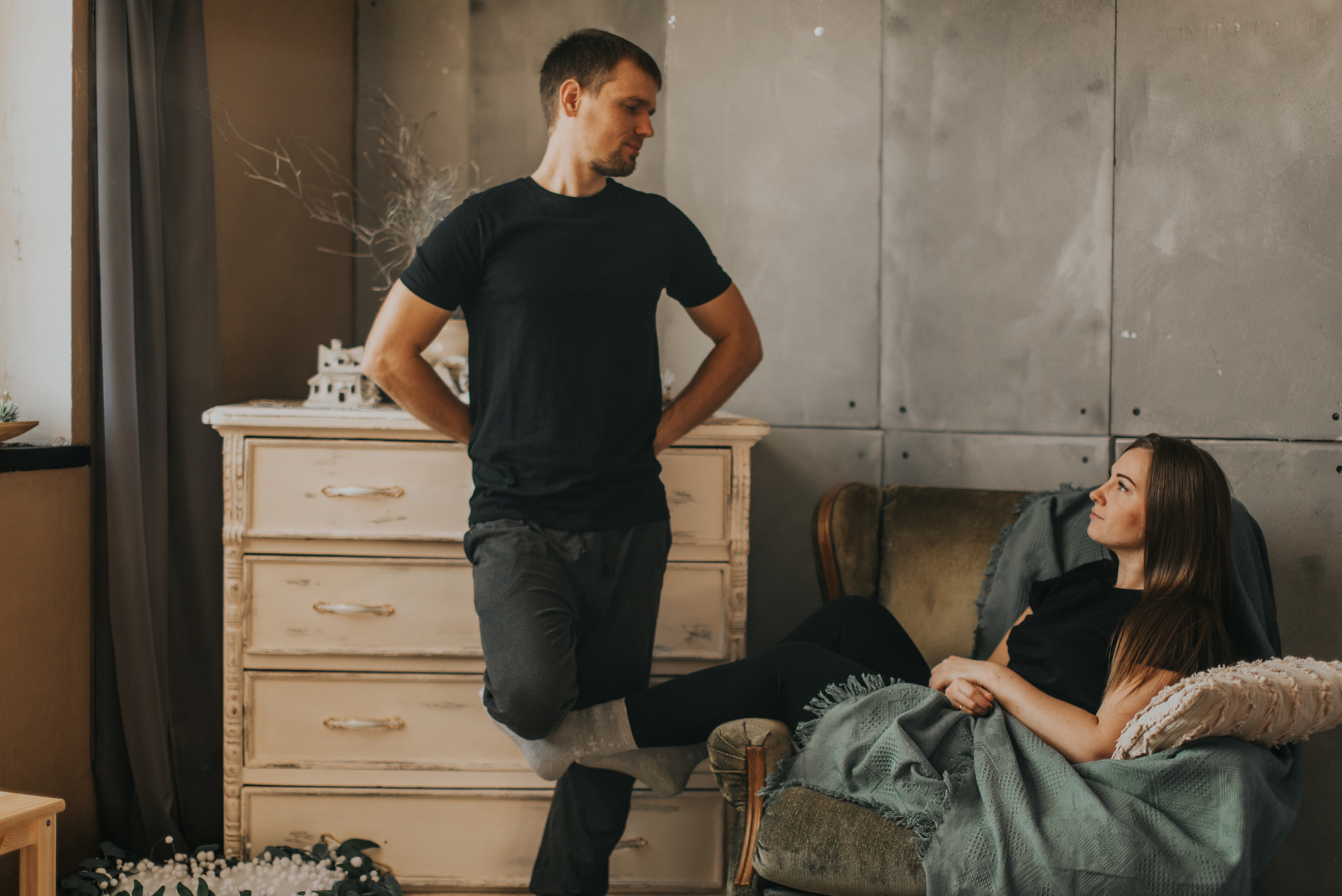 Love story в новогодней студии. Фотограф Галя Пак