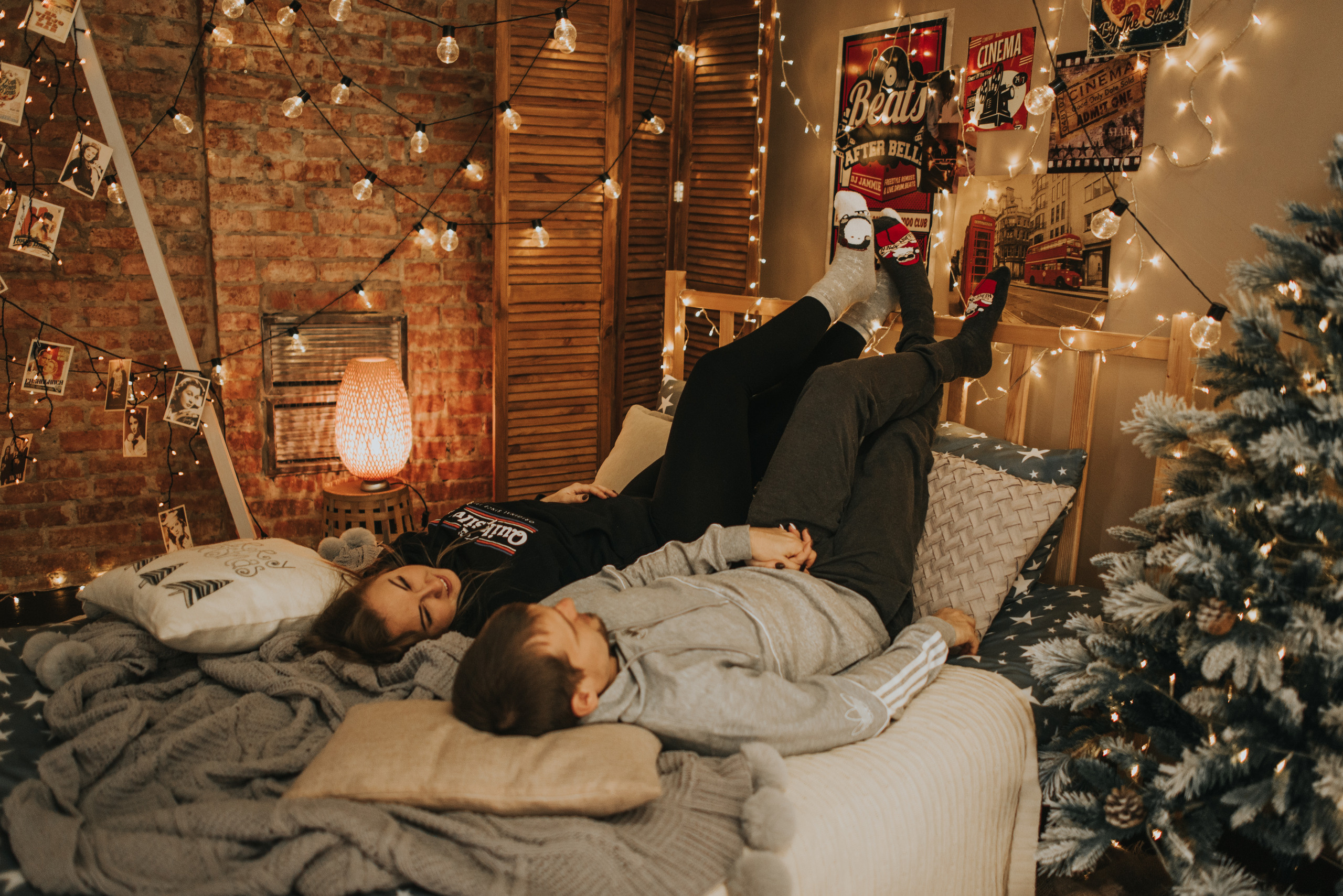 Love story в новогодней студии. Фотограф Галя Пак