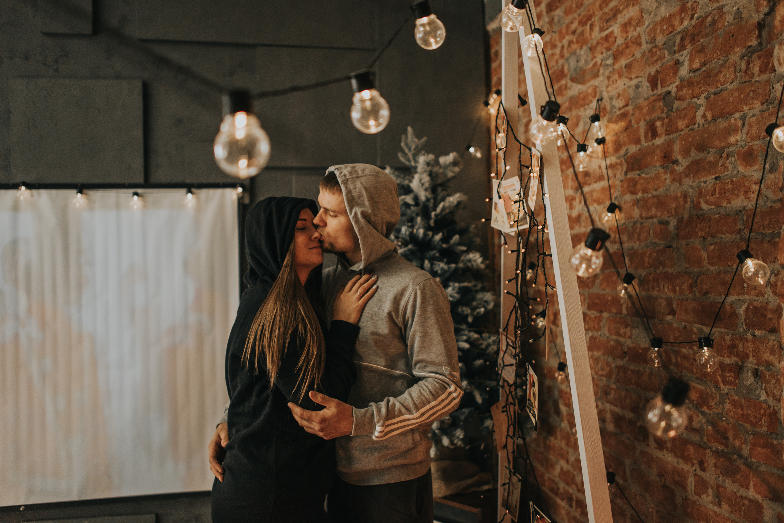 Love story в новогодней студии. Фотограф Галя Пак