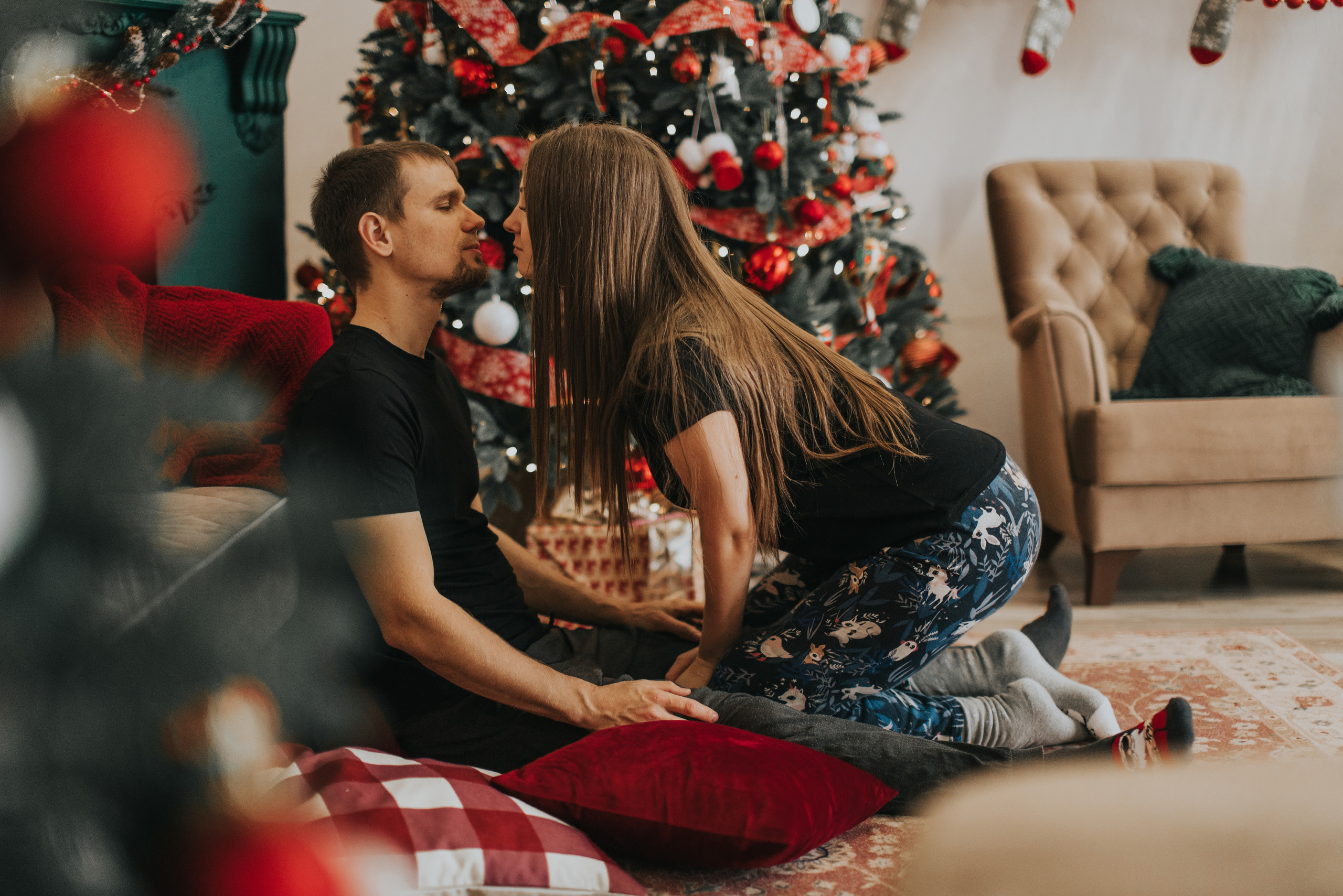 Love story в новогодней студии. Фотограф Галя Пак