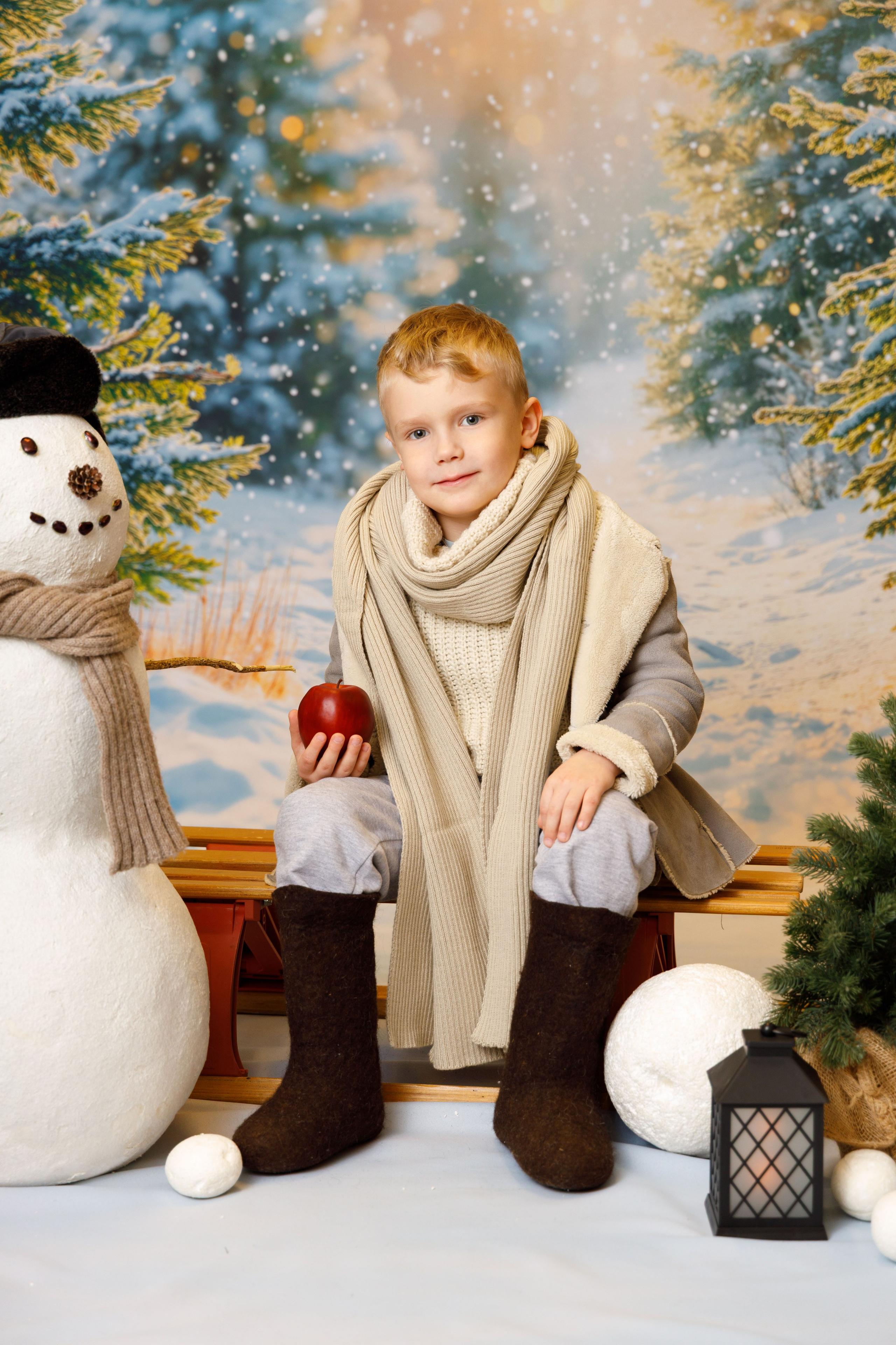 Зимний лес. Детская фотостудия Москва