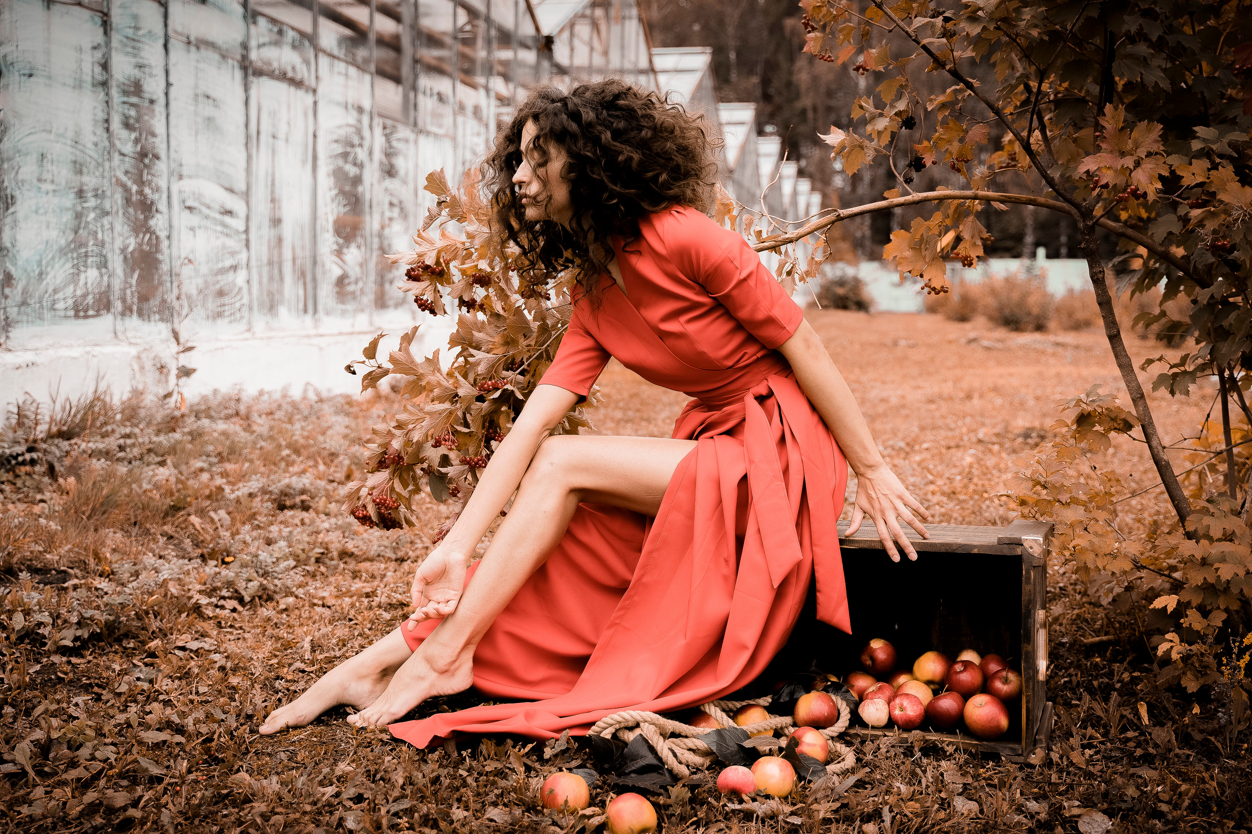 Fasion с яблоками. Фотограф в Уфе, индивидуальный, жанровый, бизнес портрет, семейные фот