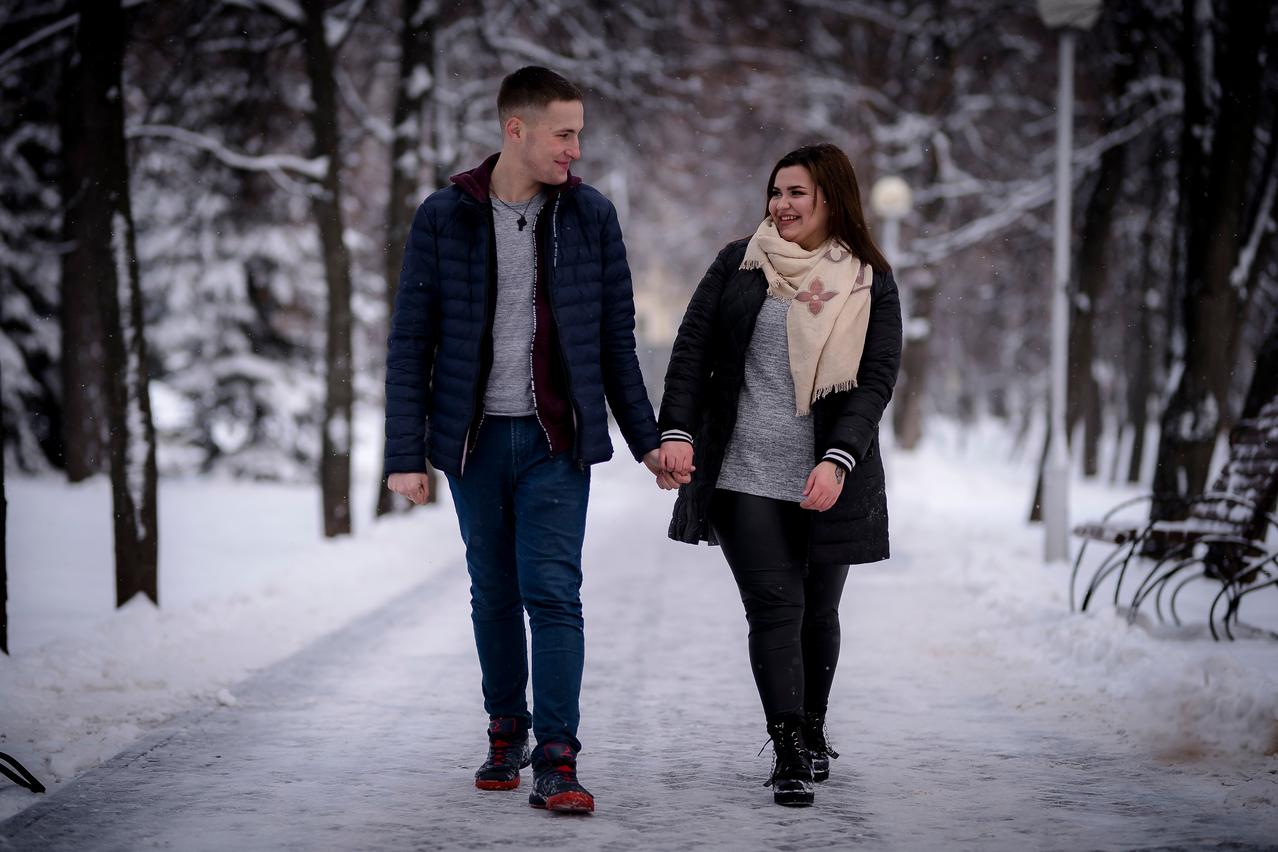 Алина и Иван. Зима. Фотограф в Уфе, индивидуальный, жанровый, бизнес портрет, семейные фот
