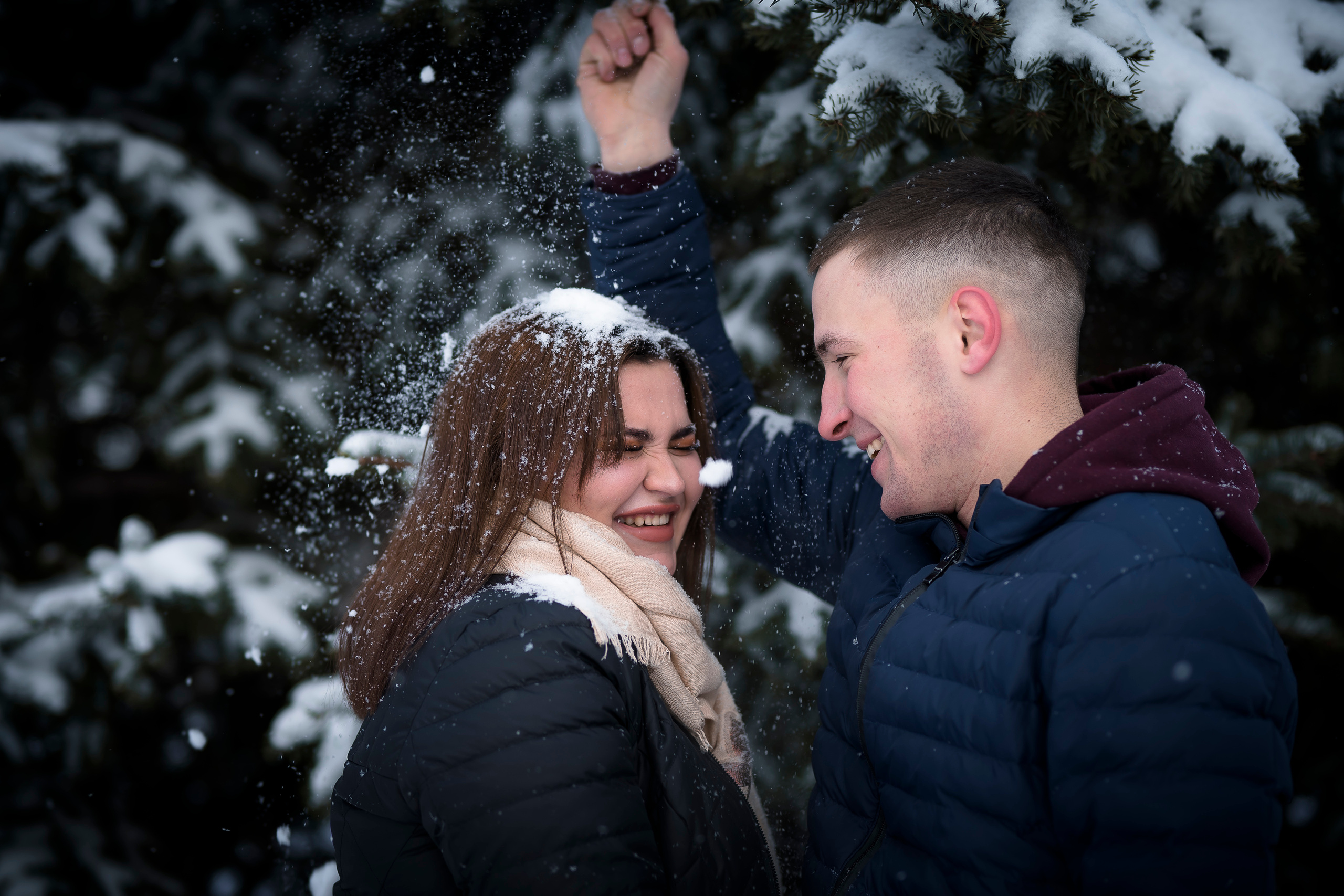 Алина и Иван. Зима. Фотограф в Уфе, индивидуальный, жанровый, бизнес портрет, семейные фот