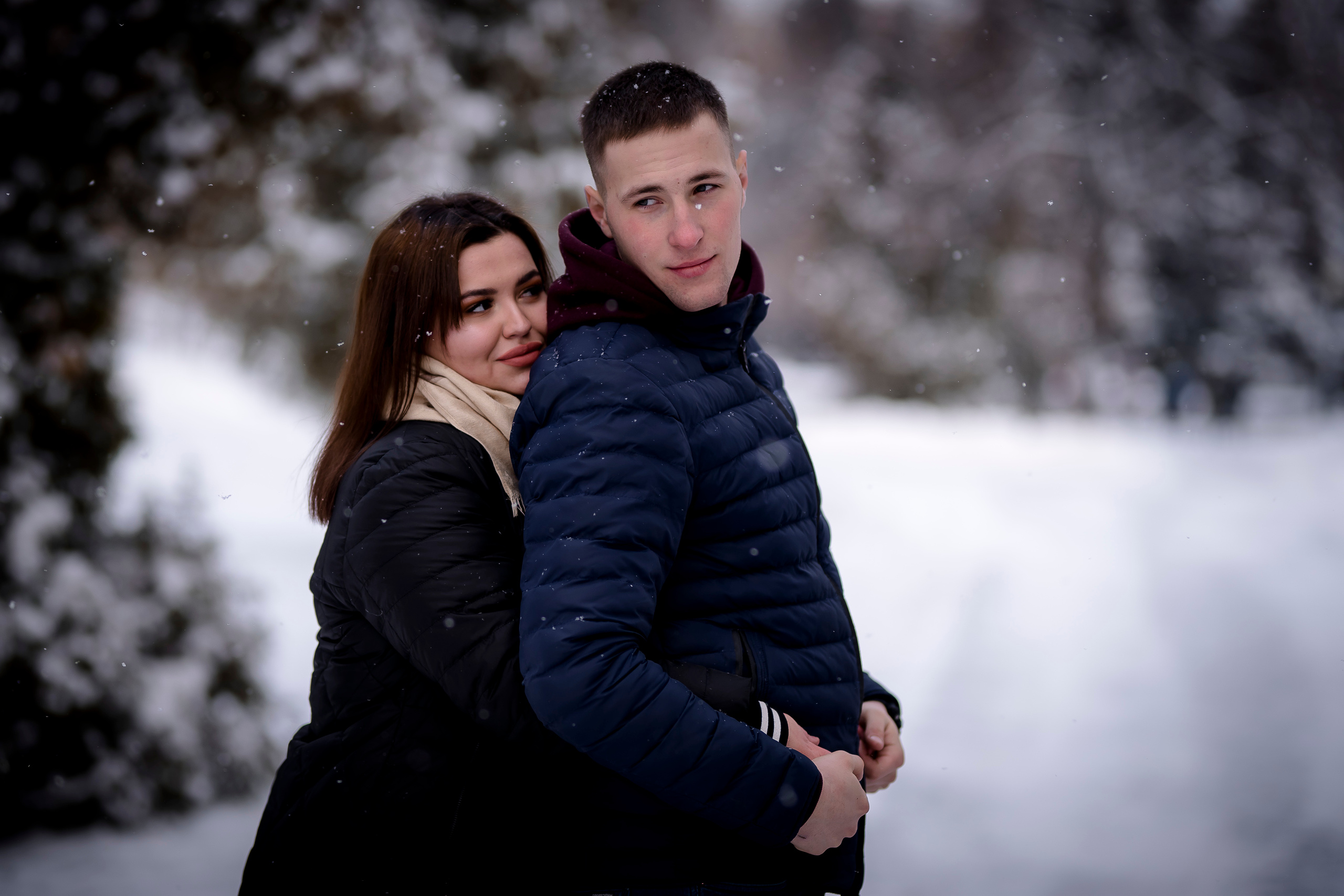 Алина и Иван. Зима. Фотограф в Уфе, индивидуальный, жанровый, бизнес портрет, семейные фот