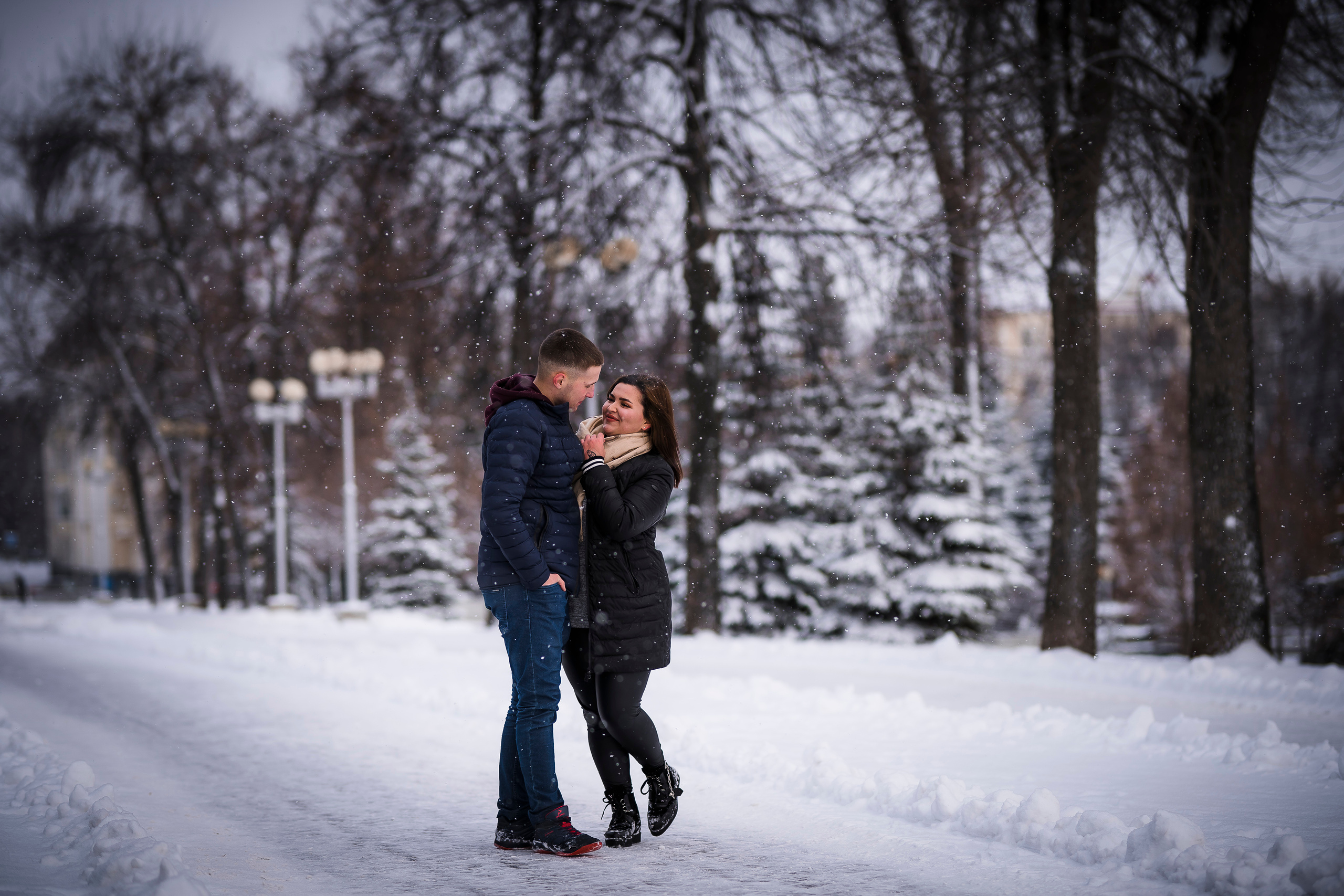 Алина и Иван. Зима. Фотограф в Уфе, индивидуальный, жанровый, бизнес портрет, семейные фот