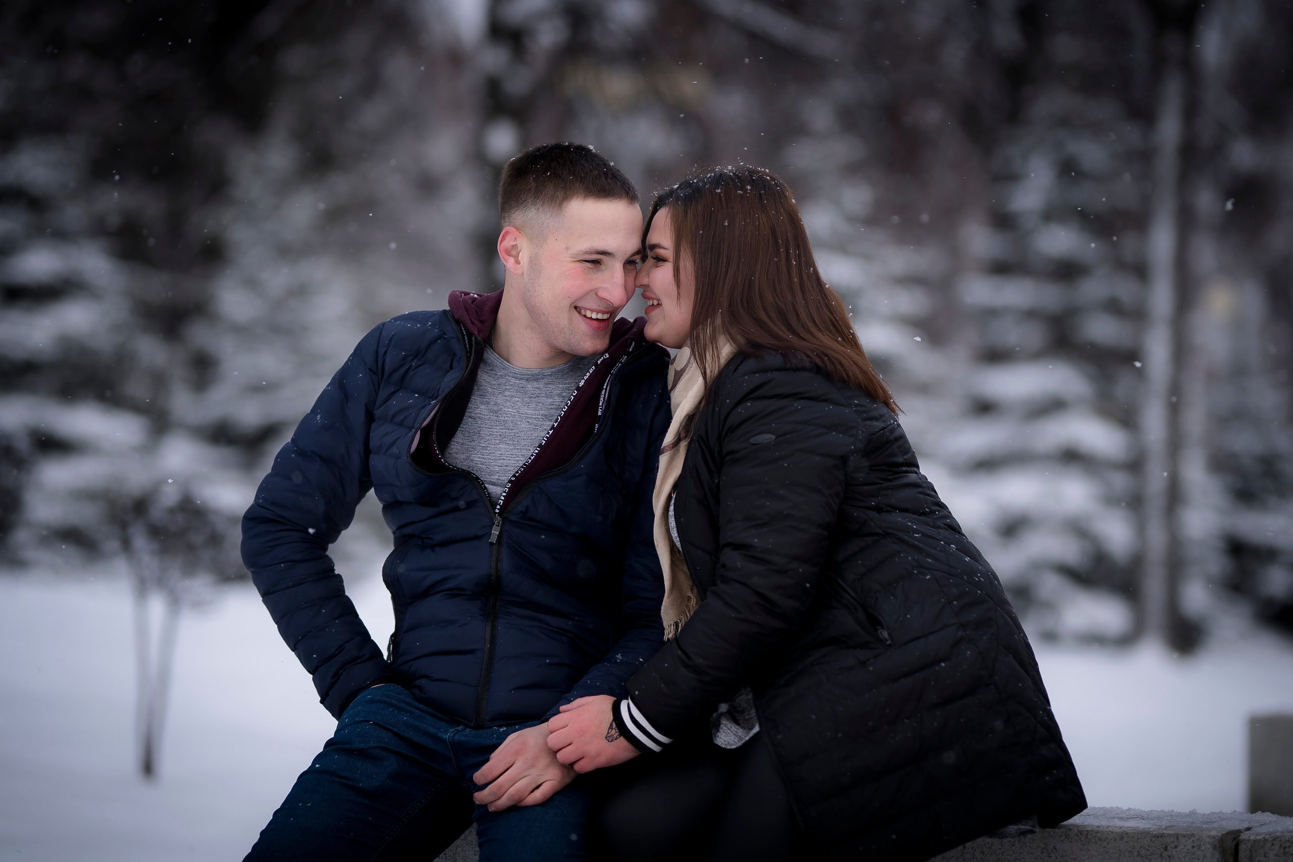 Алина и Иван. Зима. Фотограф в Уфе, индивидуальный, жанровый, бизнес портрет, семейные фот