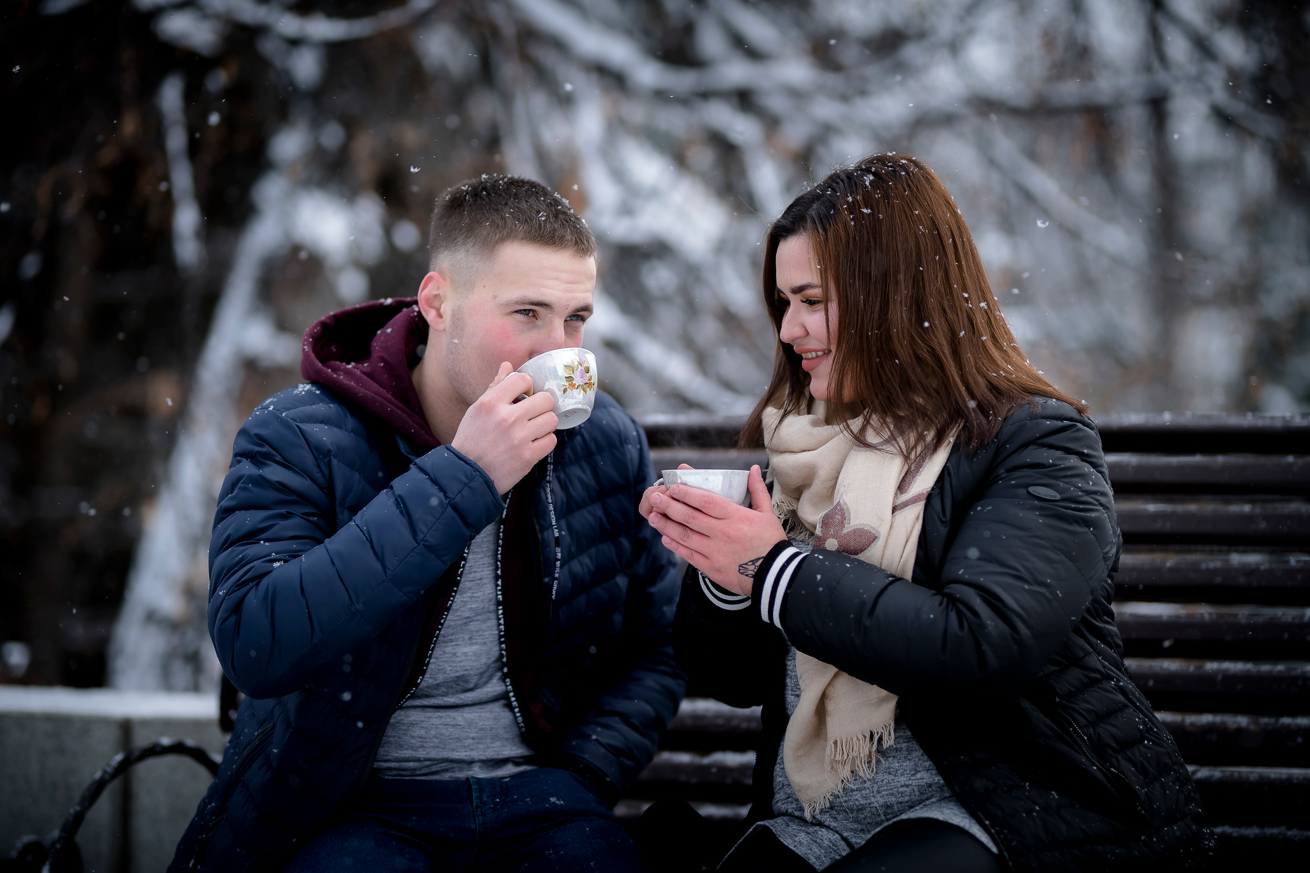 Алина и Иван. Зима. Фотограф в Уфе, индивидуальный, жанровый, бизнес портрет, семейные фот