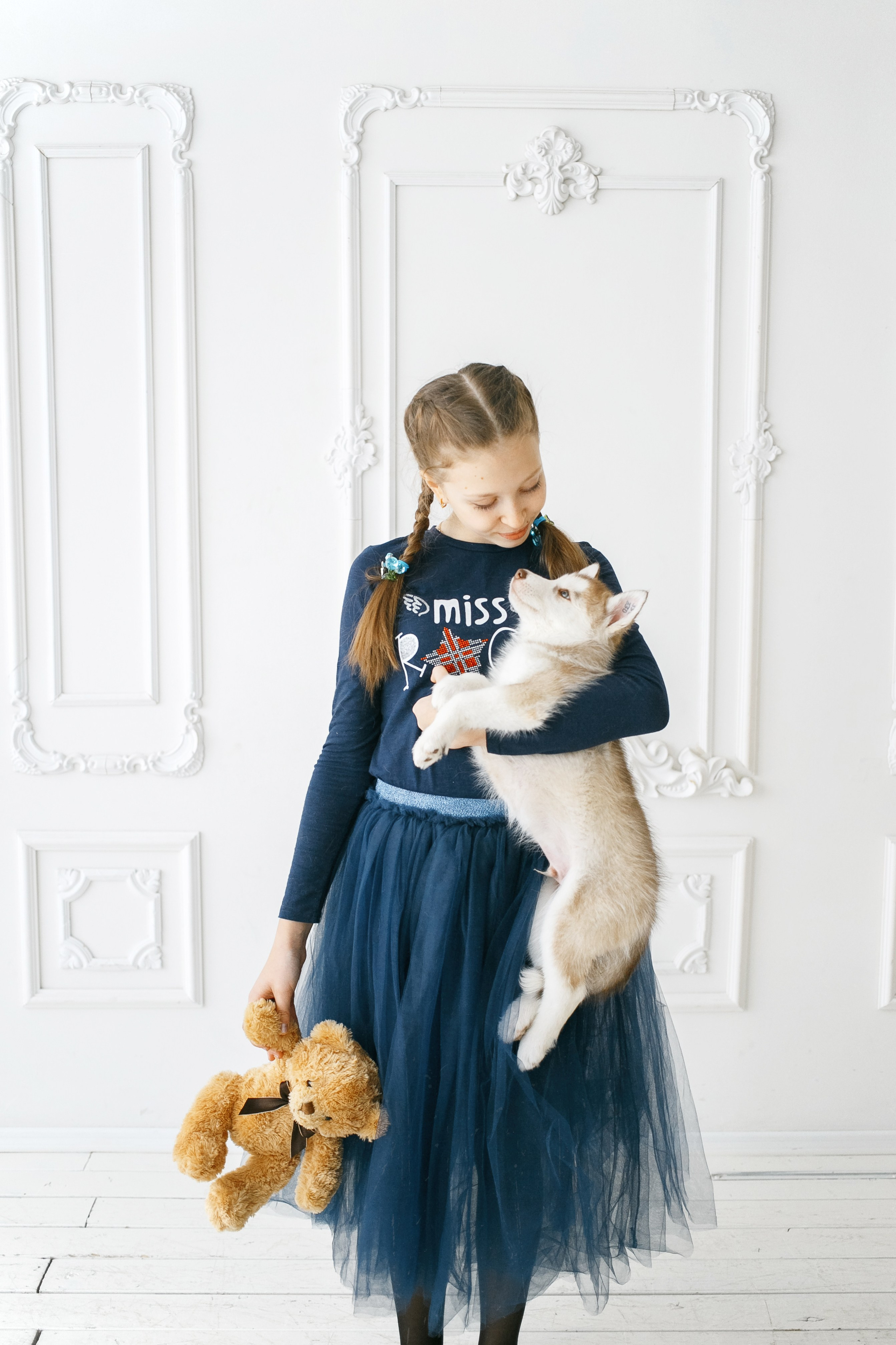 Весенняя фотосессия с щенками Хаски. Фотограф Сергей Логинов