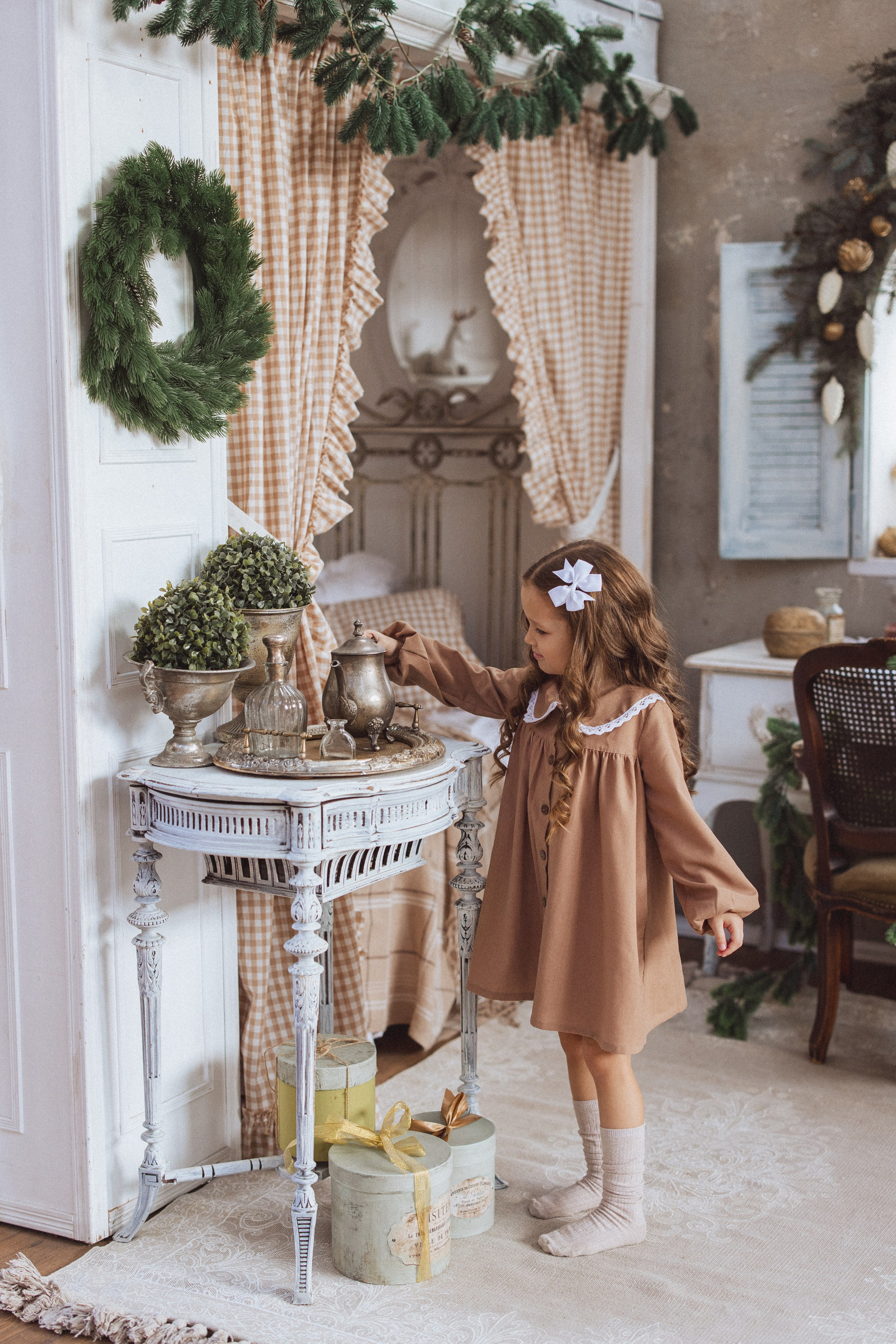 Новогодняя фотосессия в стиле Винтаж. Семейный и детский фотограф в Краснодаре Анна Трашкова