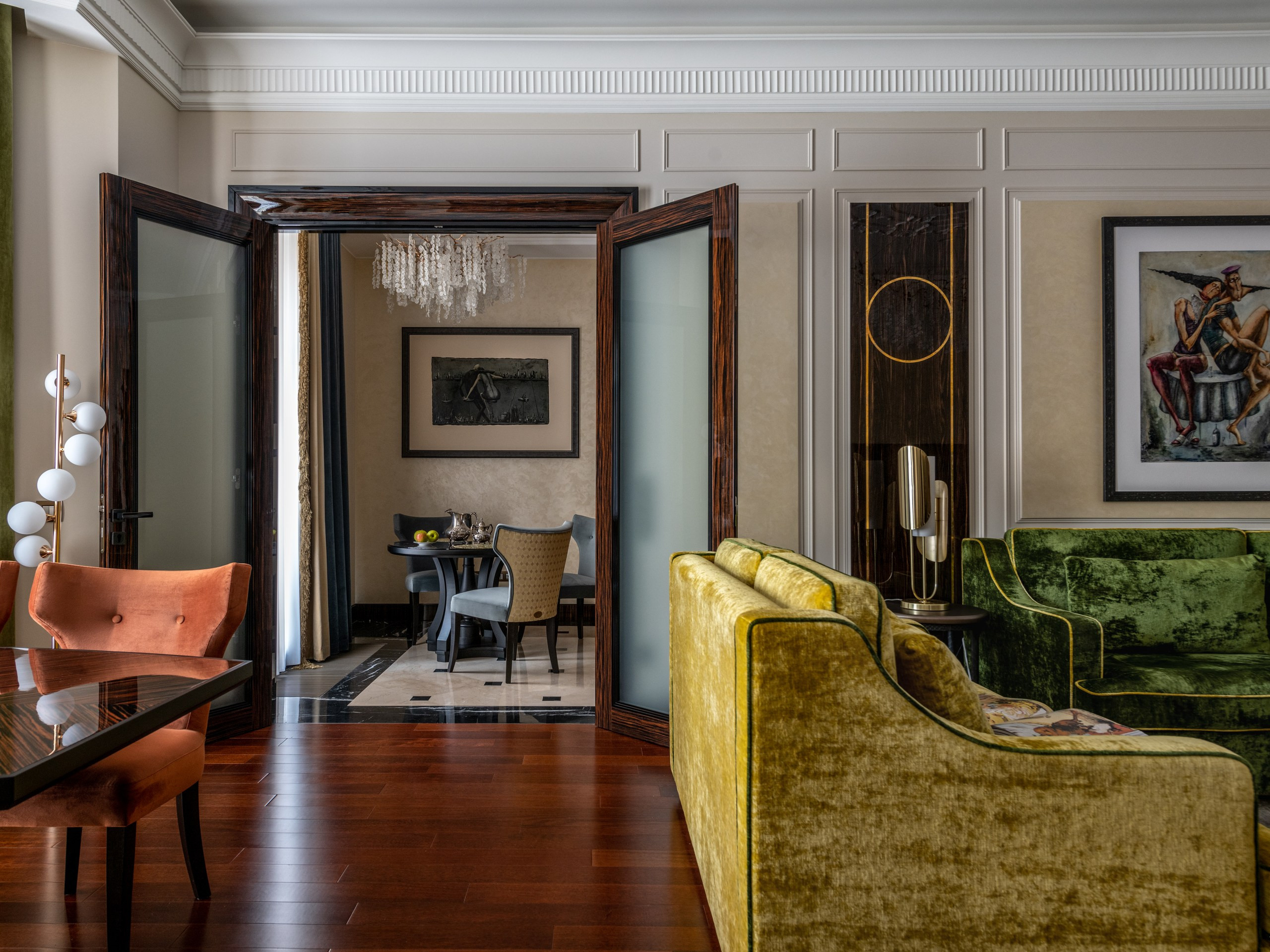 Дизайнерские шторы на заказ в квартире в Санкт-Петербурге