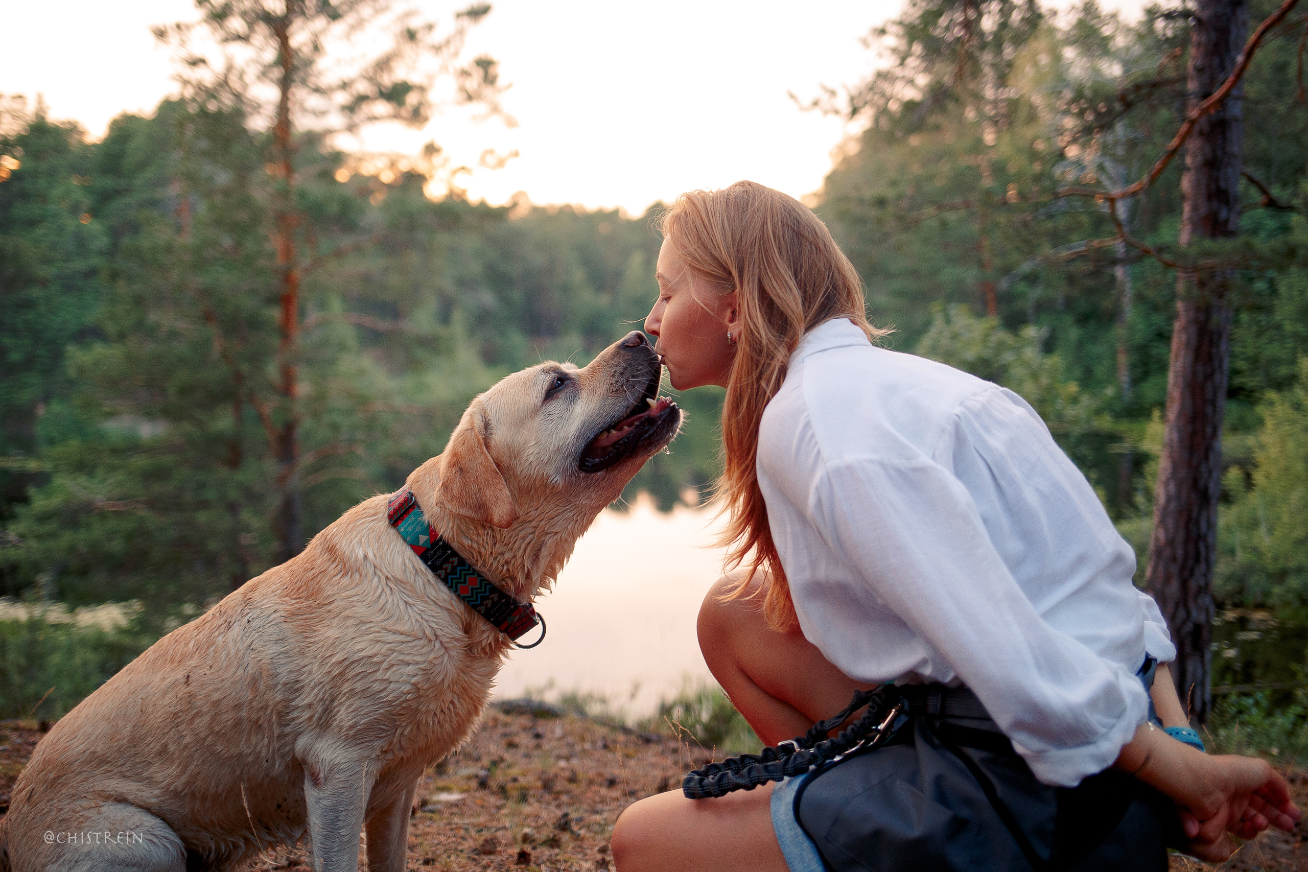Маша и лабрадор Арни. Фотограф-анималист Наталия Чистюхина в г. Сосновый Бор и ЛО