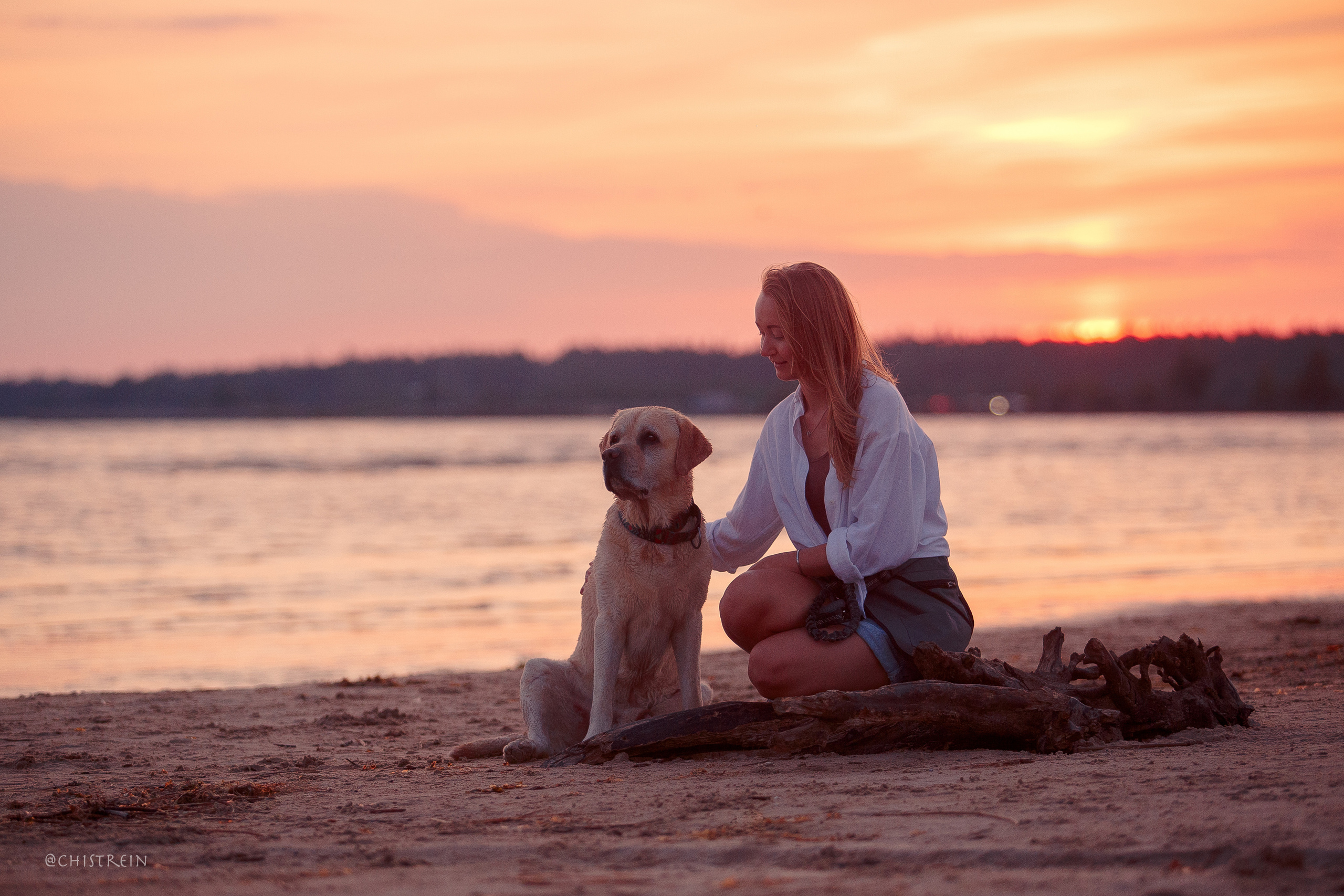 Маша и лабрадор Арни. Фотограф-анималист Наталия Чистюхина в г. Сосновый Бор и ЛО