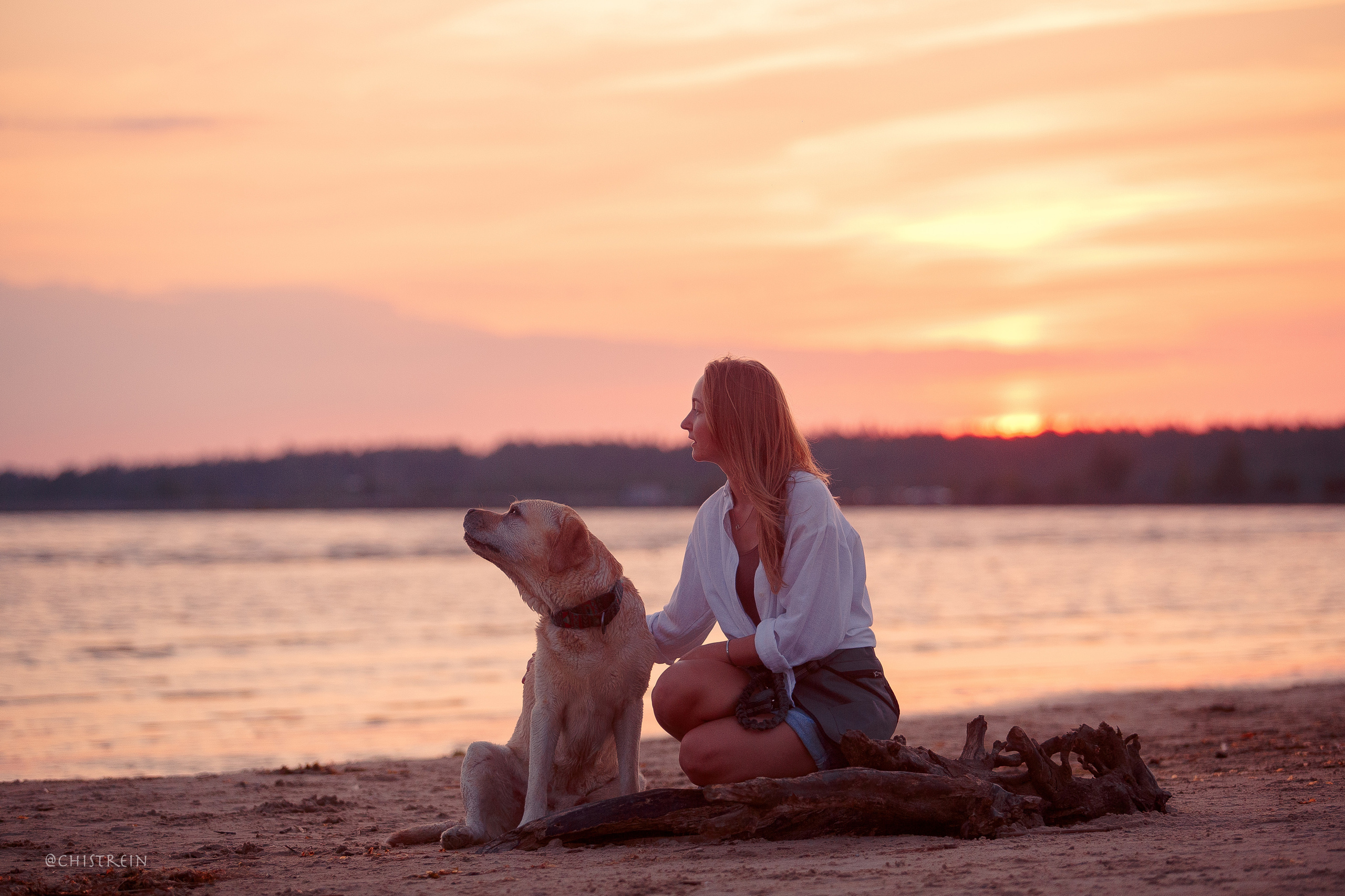 Маша и лабрадор Арни. Фотограф-анималист Наталия Чистюхина в г. Сосновый Бор и ЛО