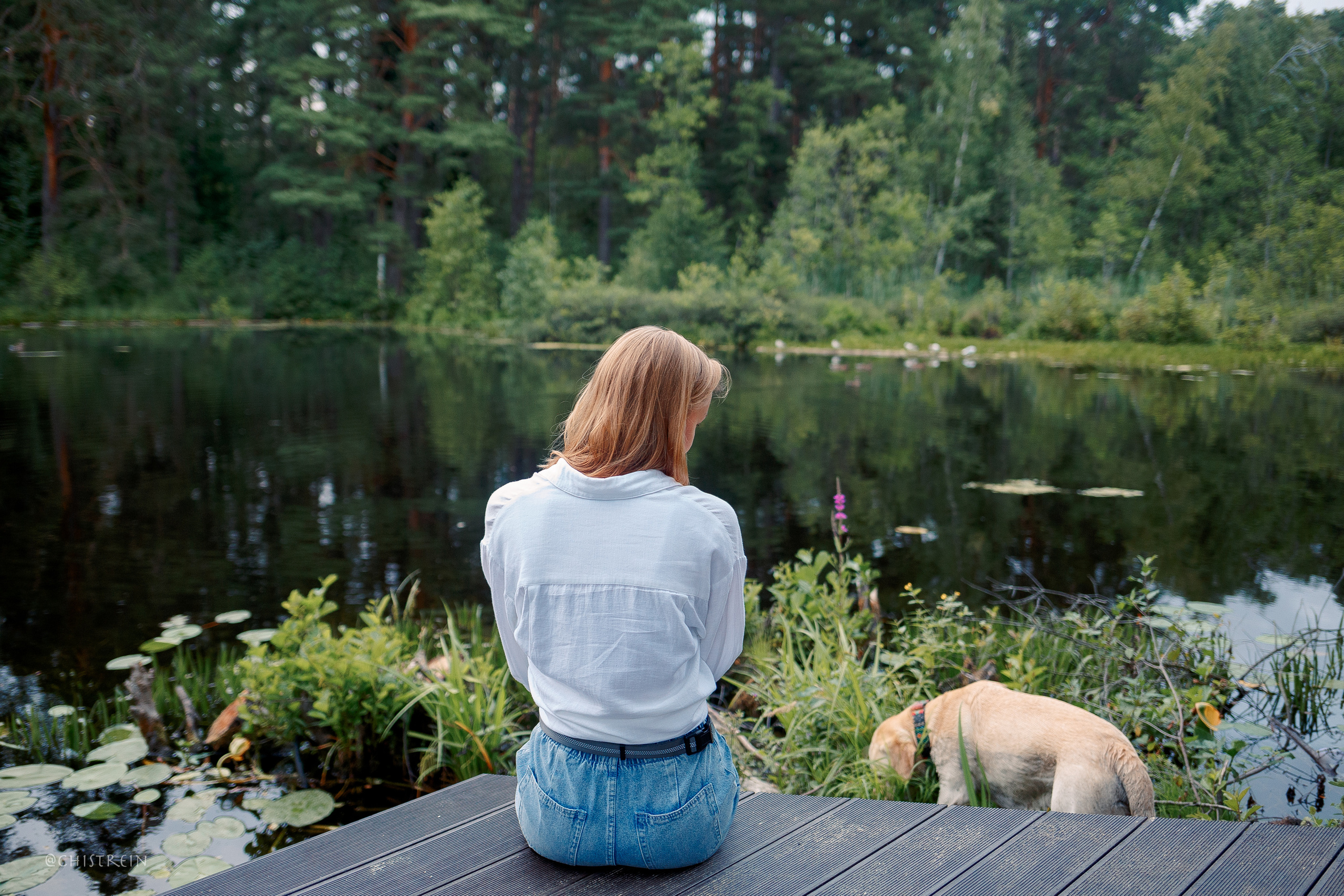 Маша и лабрадор Арни. Фотограф-анималист Наталия Чистюхина в г. Сосновый Бор и ЛО