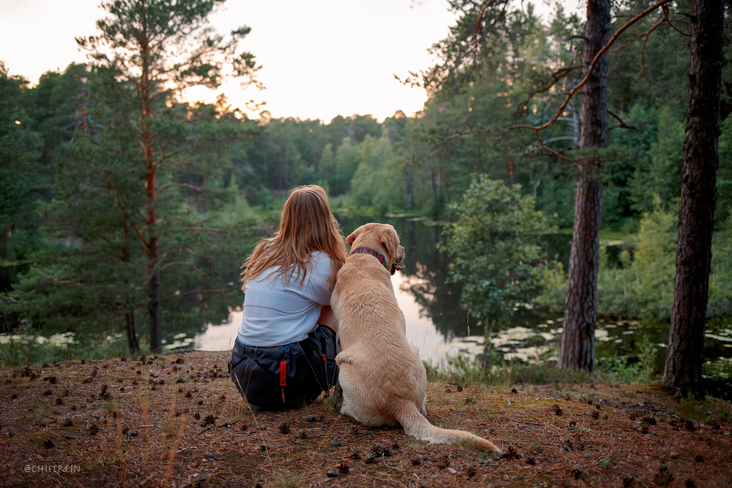 Маша и лабрадор Арни. Фотограф-анималист Наталия Чистюхина в г. Сосновый Бор и ЛО