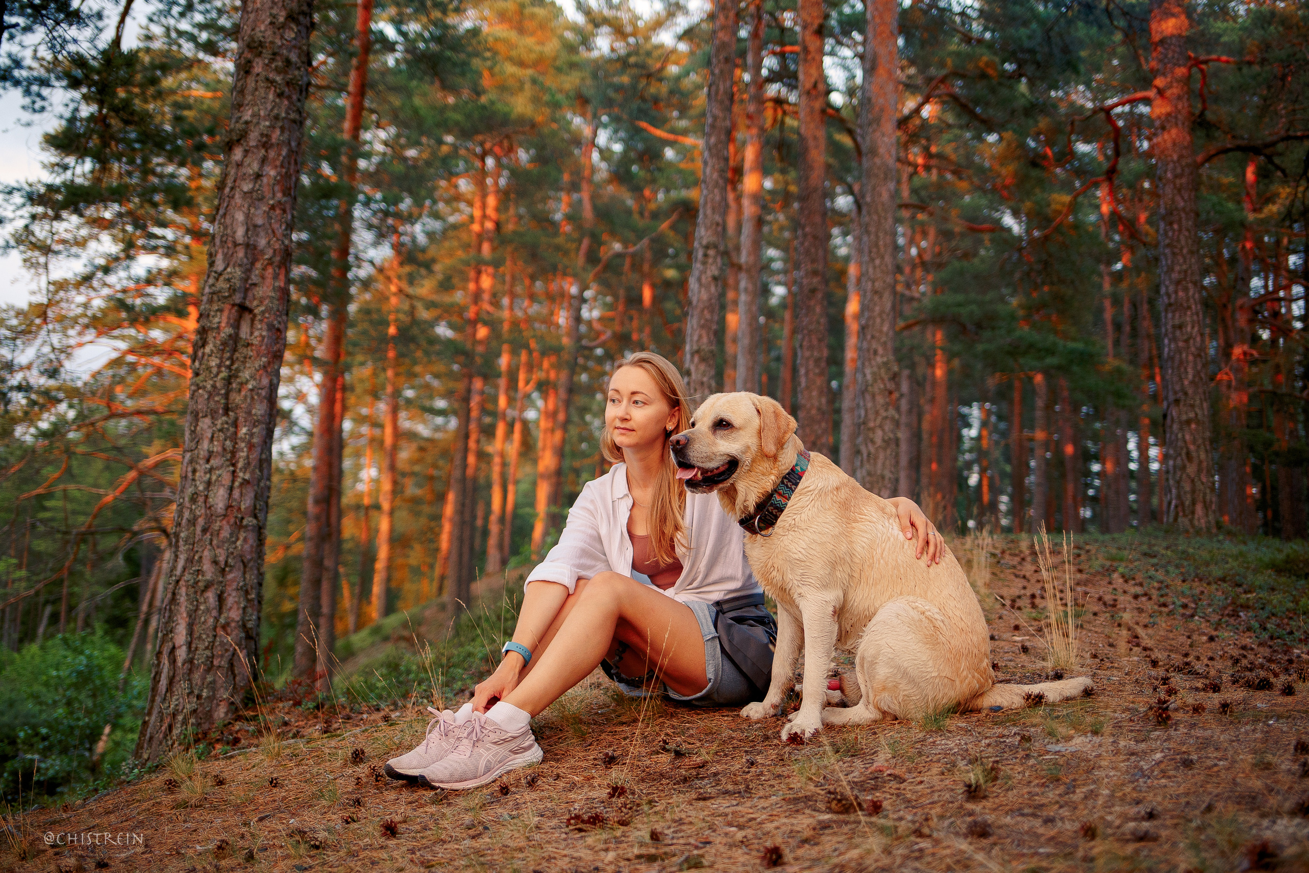 Маша и лабрадор Арни. Фотограф-анималист Наталия Чистюхина в г. Сосновый Бор и ЛО