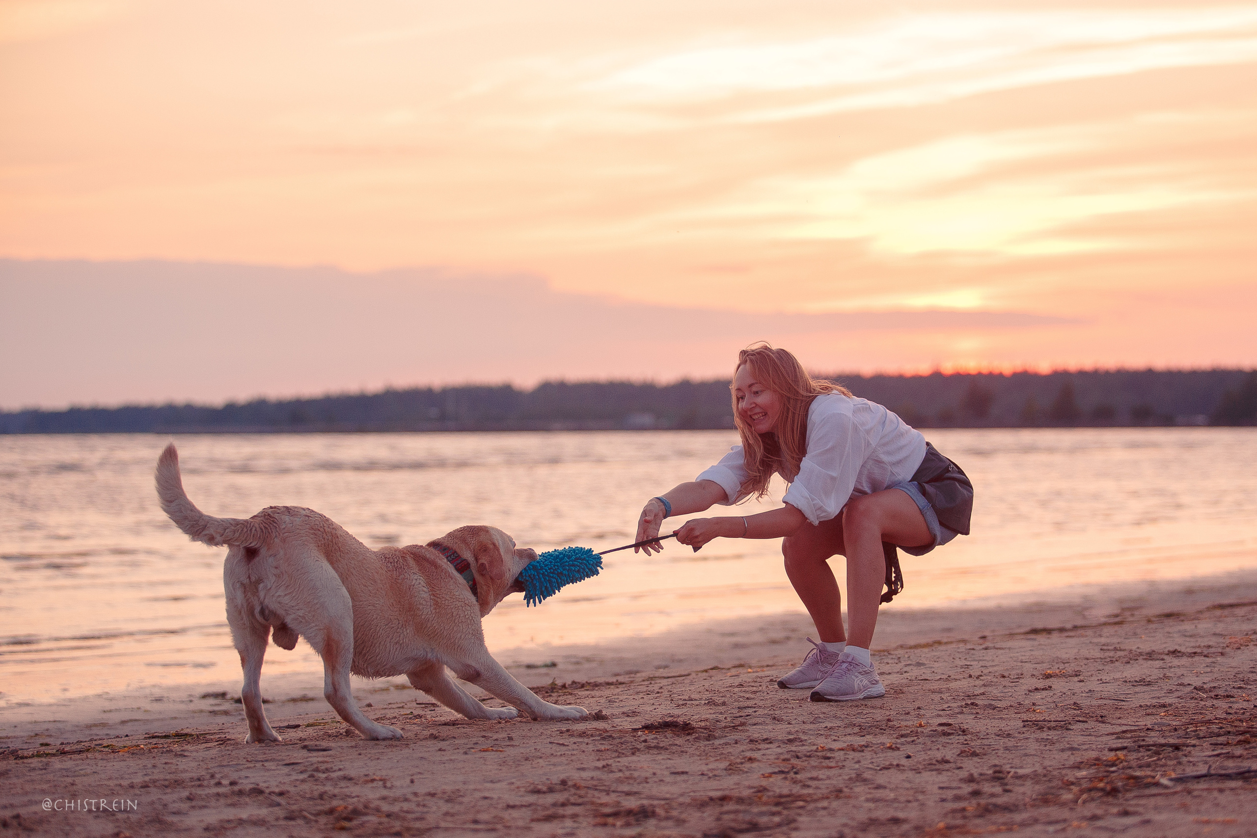 Маша и лабрадор Арни. Фотограф-анималист Наталия Чистюхина в г. Сосновый Бор и ЛО