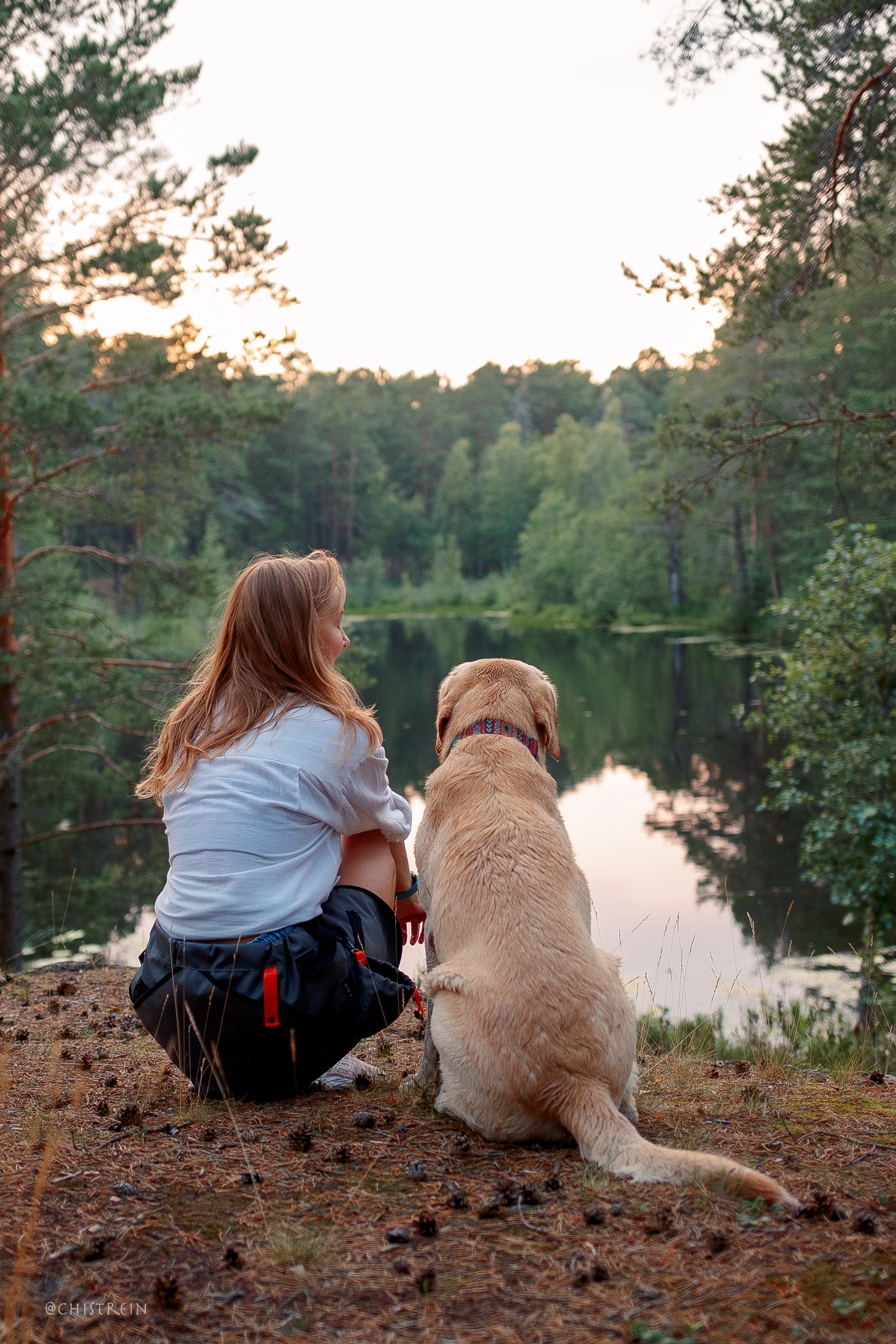Маша и лабрадор Арни. Фотограф-анималист Наталия Чистюхина в г. Сосновый Бор и ЛО