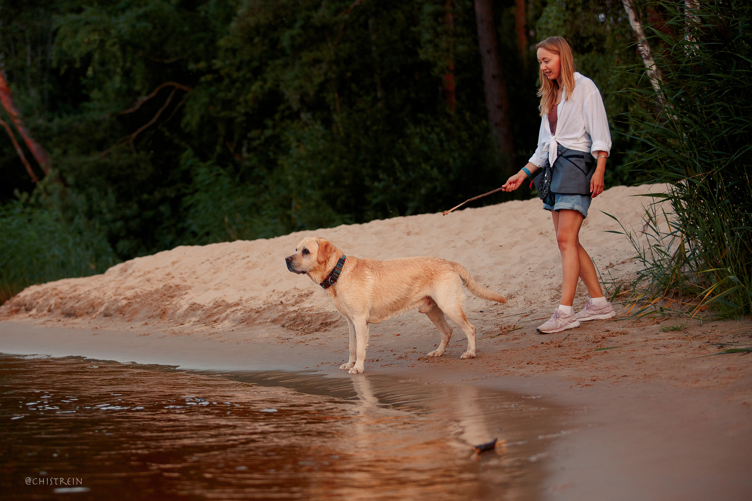 Маша и лабрадор Арни. Фотограф-анималист Наталия Чистюхина в г. Сосновый Бор и ЛО