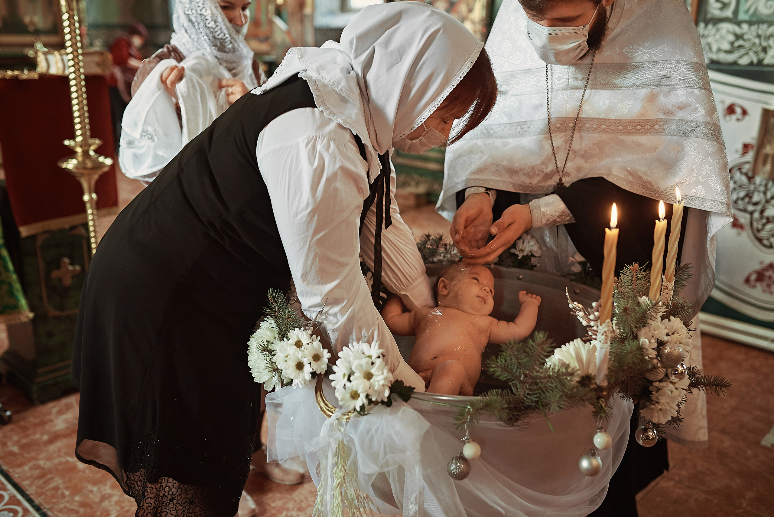 Крещение Евгения в храме преп. Серафима Саровского. Семейный фотограф в Ростове-на-Дону Татьяна Литвинова