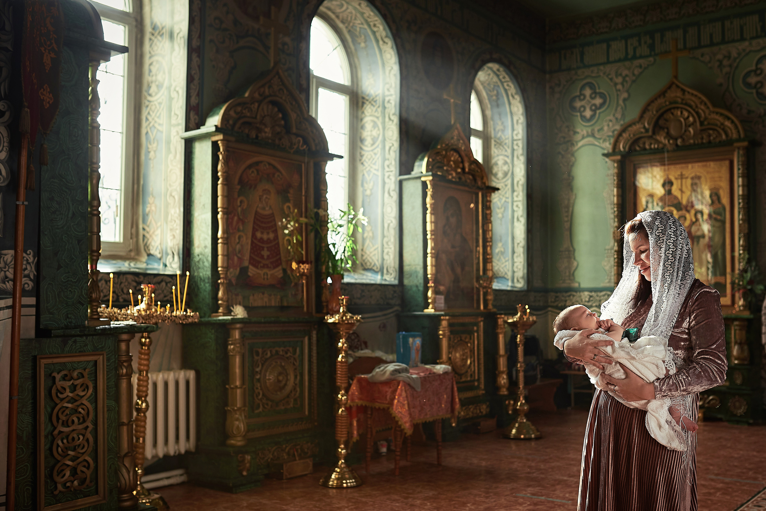 Крещение Евгения в храме преп. Серафима Саровского. Семейный фотограф в Ростове-на-Дону Татьяна Литвинова