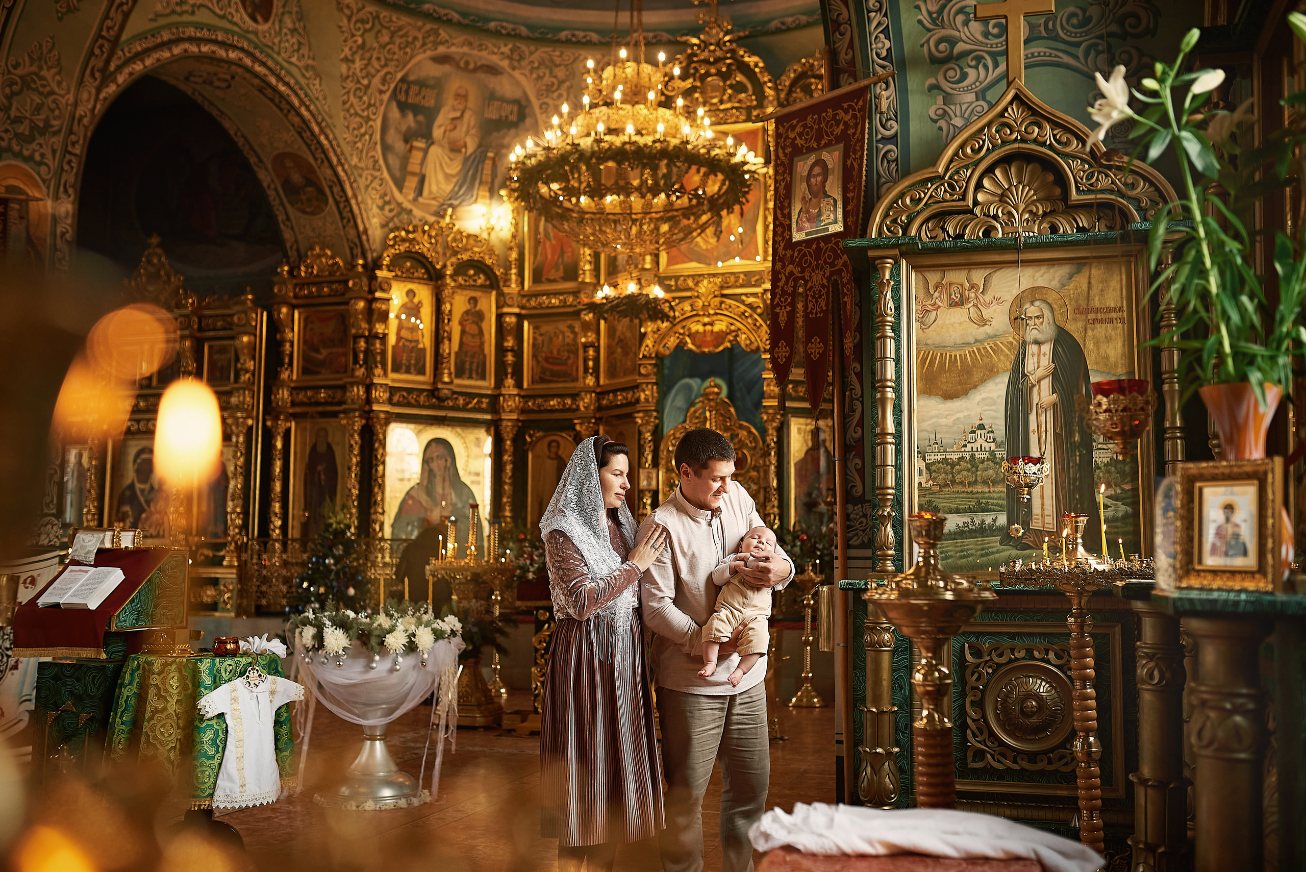 Крещение Евгения в храме преп. Серафима Саровского. Семейный фотограф в Ростове-на-Дону Татьяна Литвинова