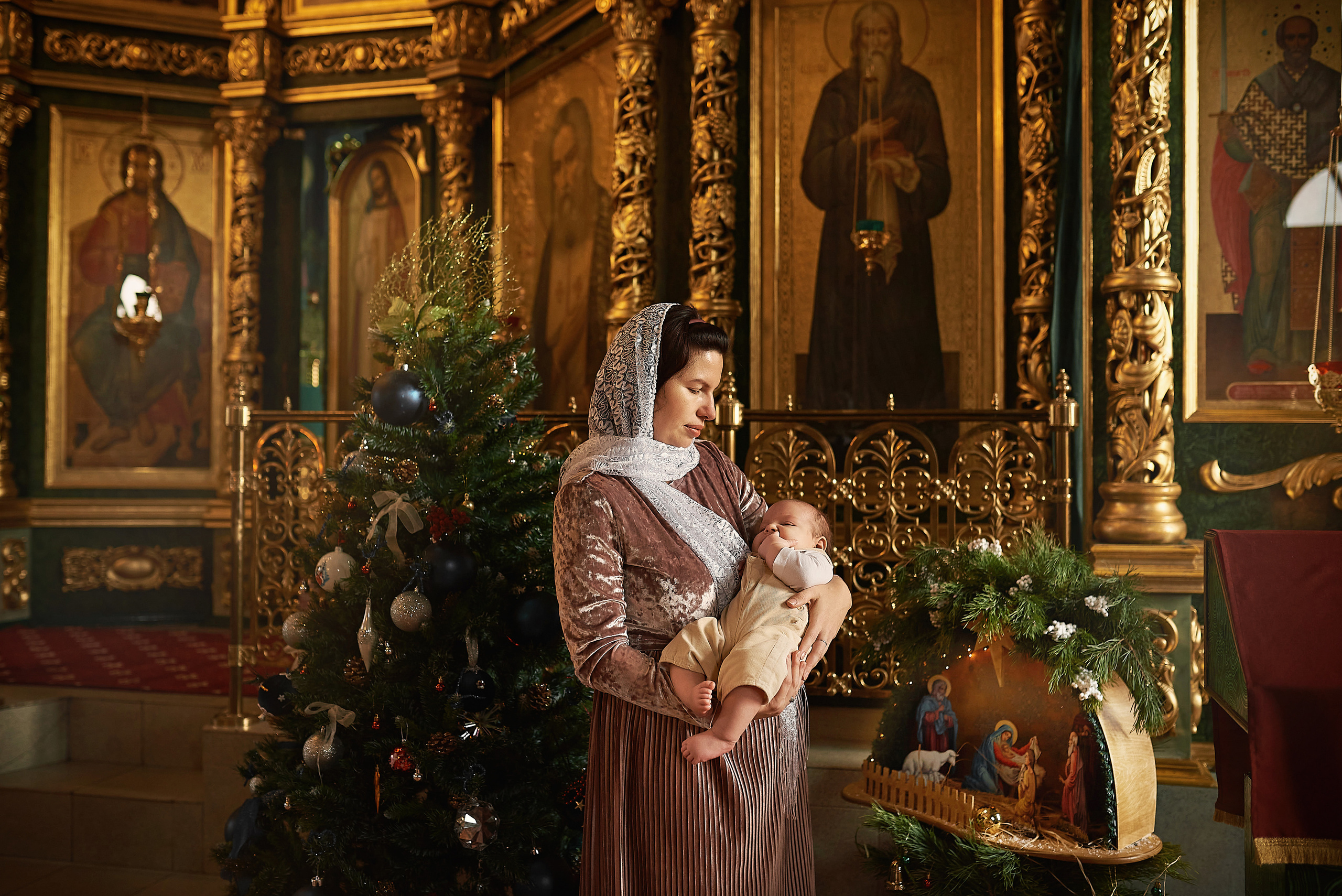 Крещение Евгения в храме преп. Серафима Саровского. Семейный фотограф в Ростове-на-Дону Татьяна Литвинова