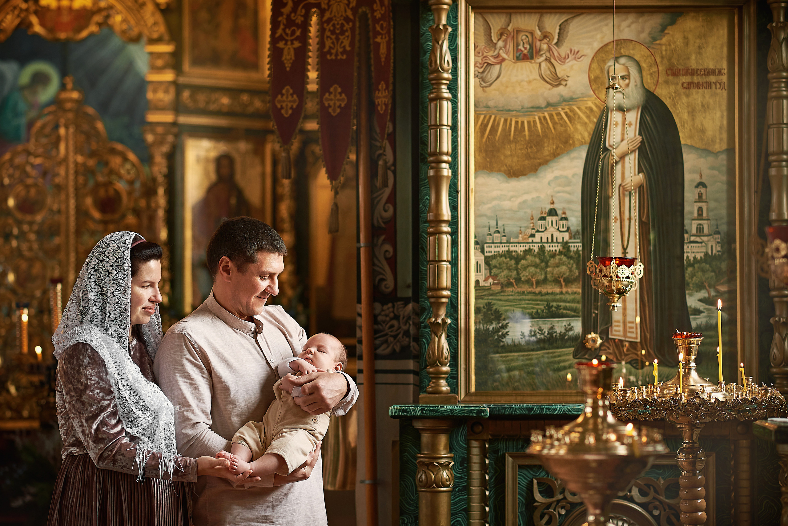 Крещение Евгения в храме преп. Серафима Саровского. Семейный фотограф в Ростове-на-Дону Татьяна Литвинова