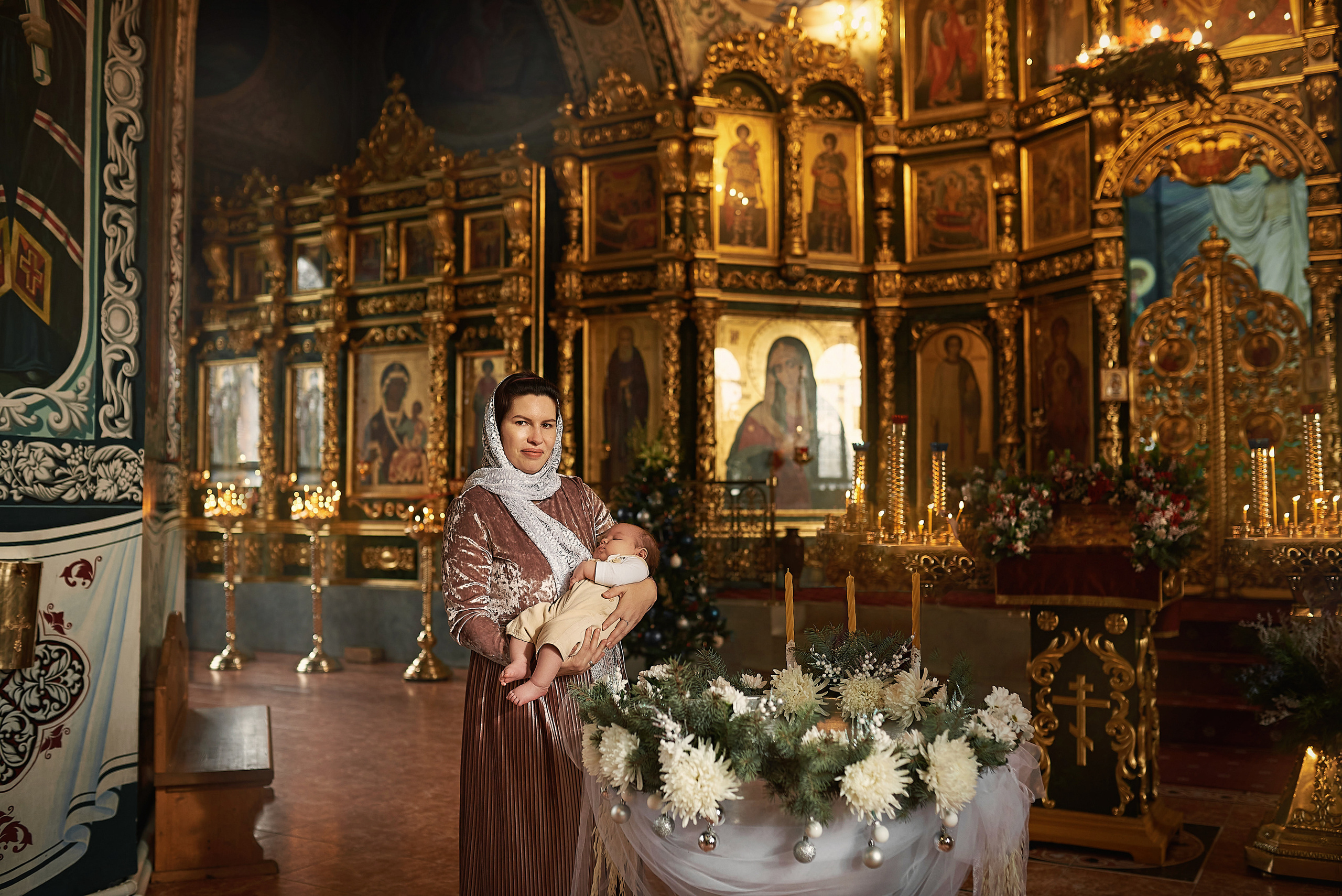 Крещение Евгения в храме преп. Серафима Саровского. Семейный фотограф в Ростове-на-Дону Татьяна Литвинова