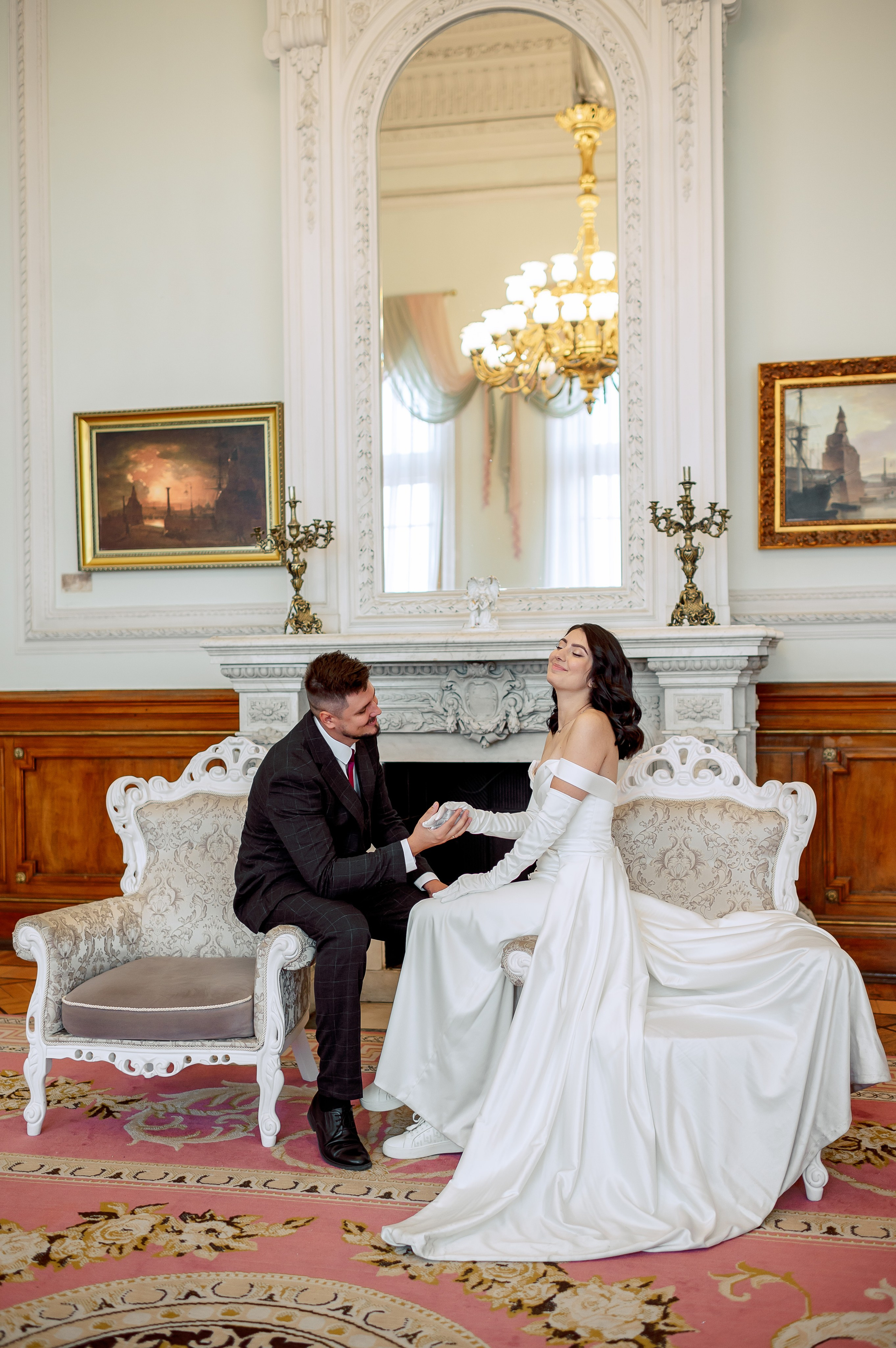 Камерная свадьба в Первом Дворце Бракосочетания №1 на Английской набережной Яны и Евгения. Портретный, семейный и свадебный фотограф в Санкт-Петербурге и в Пушкине Ширяев Денис