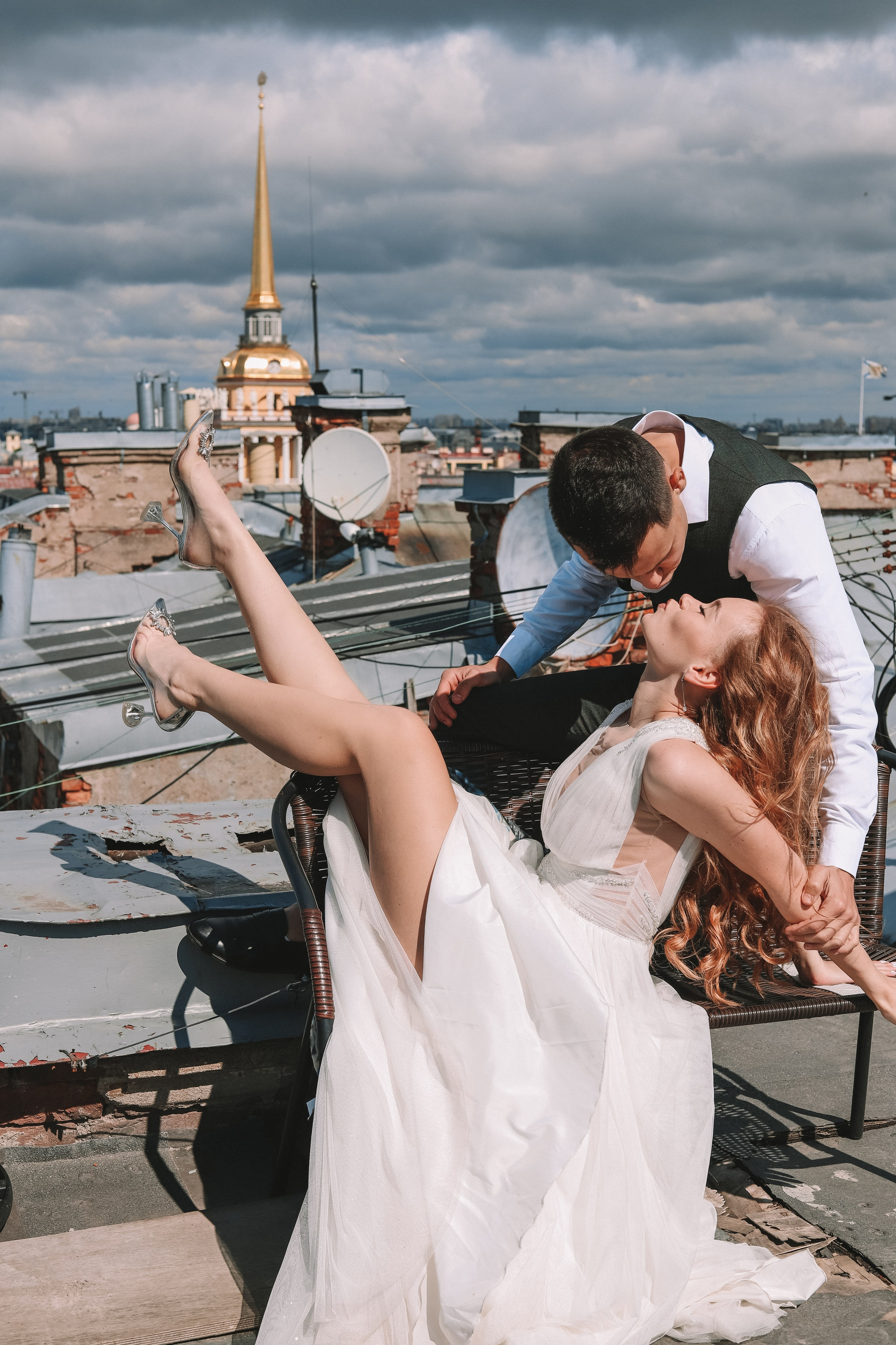 Свадебная фотосессия на крыше — фотограф СПб. Фотограф Олеся Беляева | Санкт-Петербург и Ленобласть