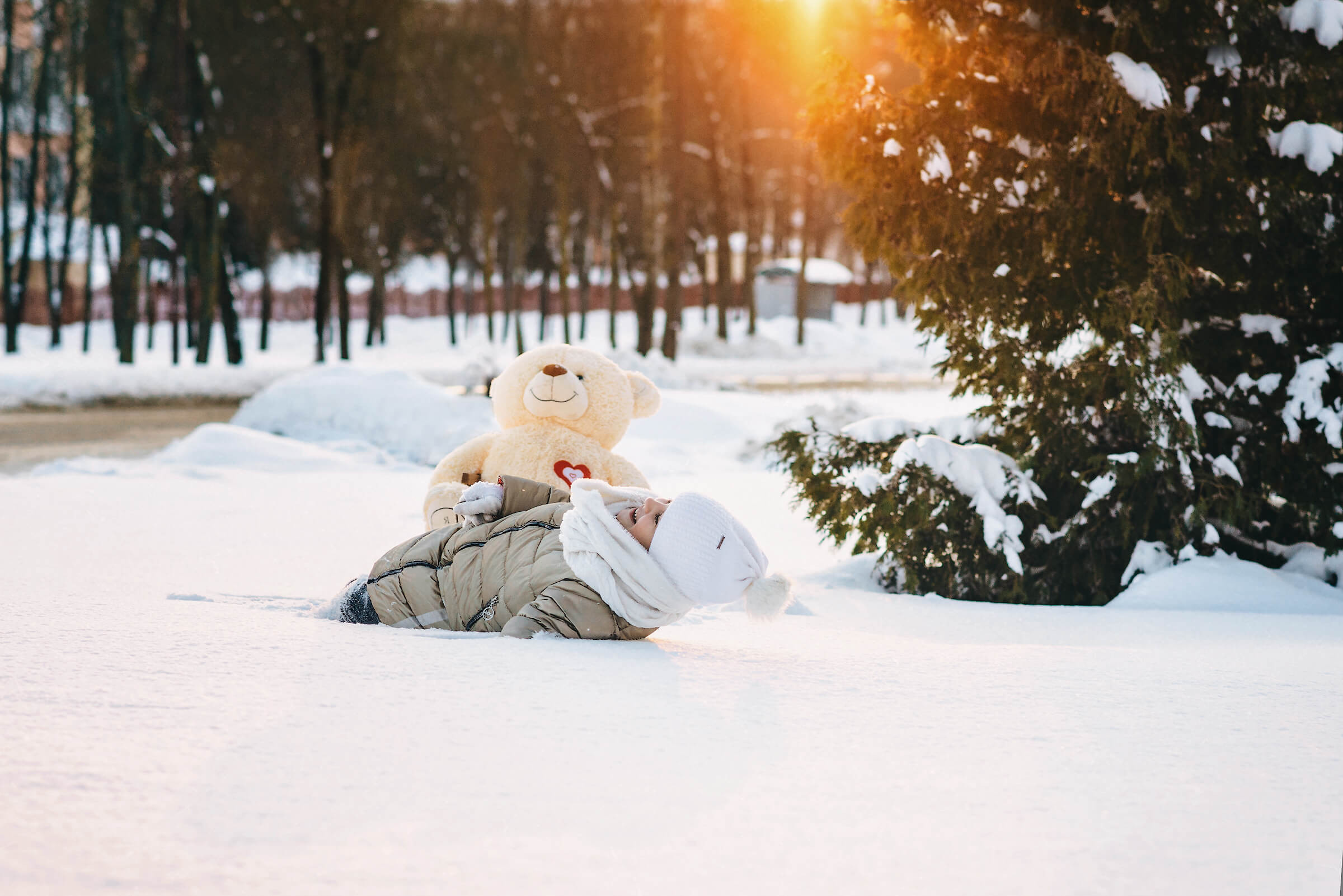Children's photo session in winter. Photographer in Warsaw