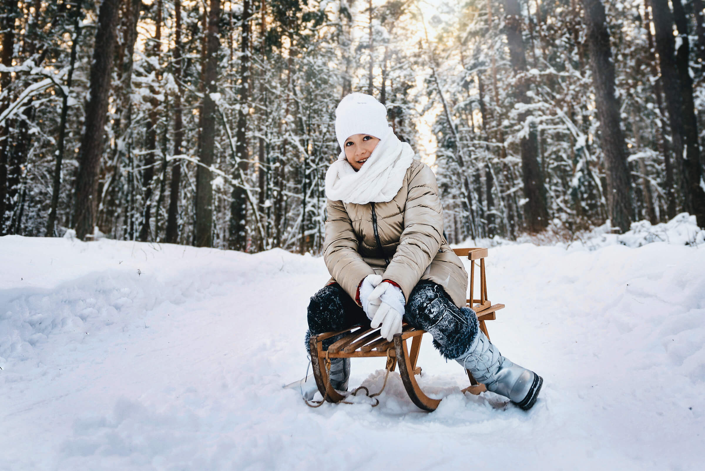 Children's photo session in winter. Photographer in Warsaw