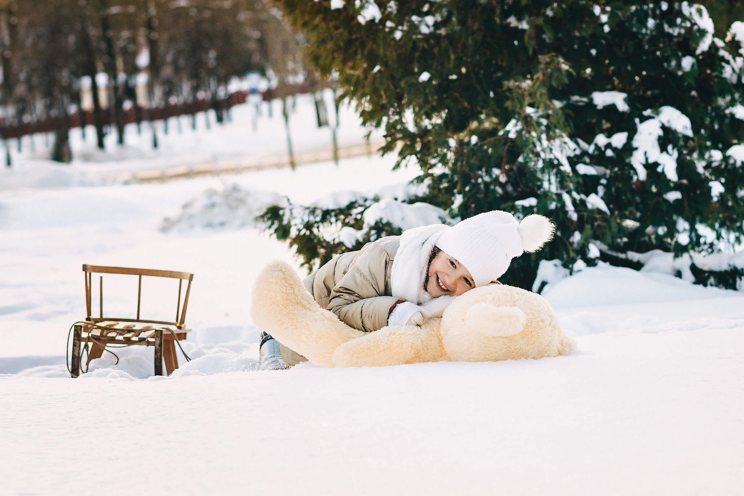 Children's photo session in winter. Photographer in Warsaw