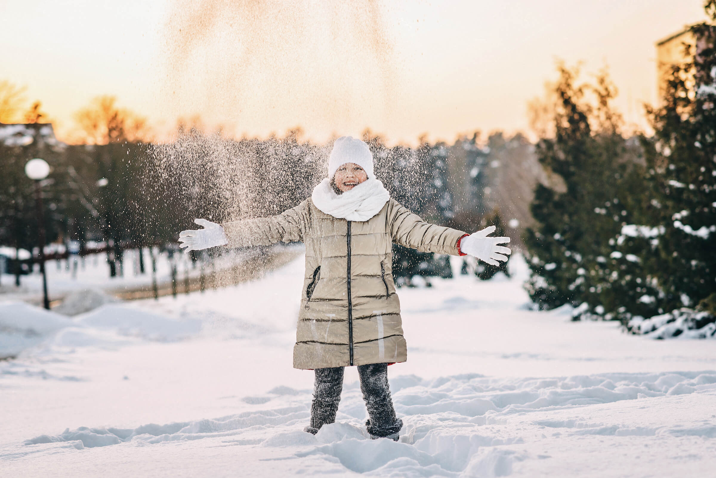 Children's photo session in winter. Photographer in Warsaw