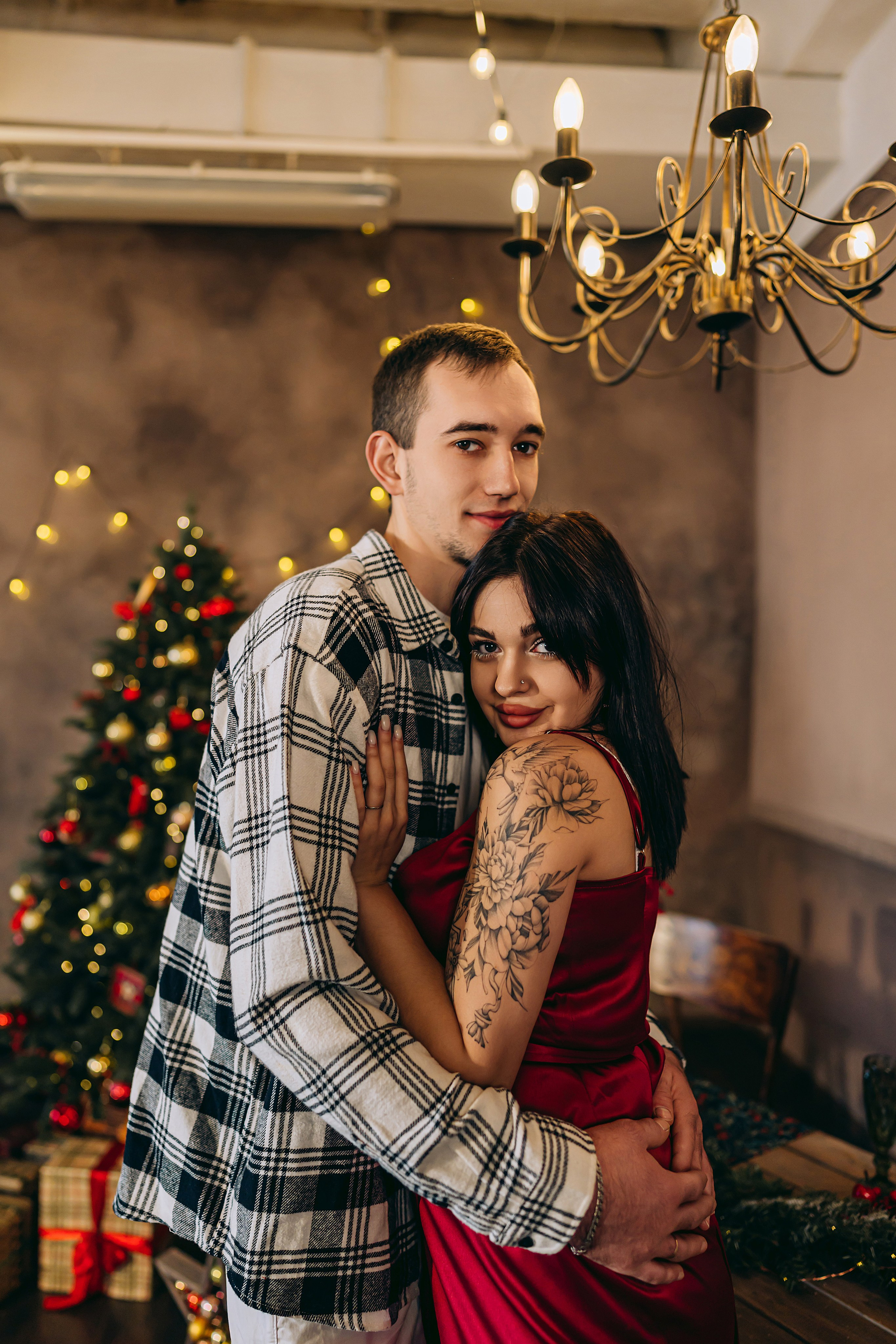 Семейная фотосессия в студии с ребенком