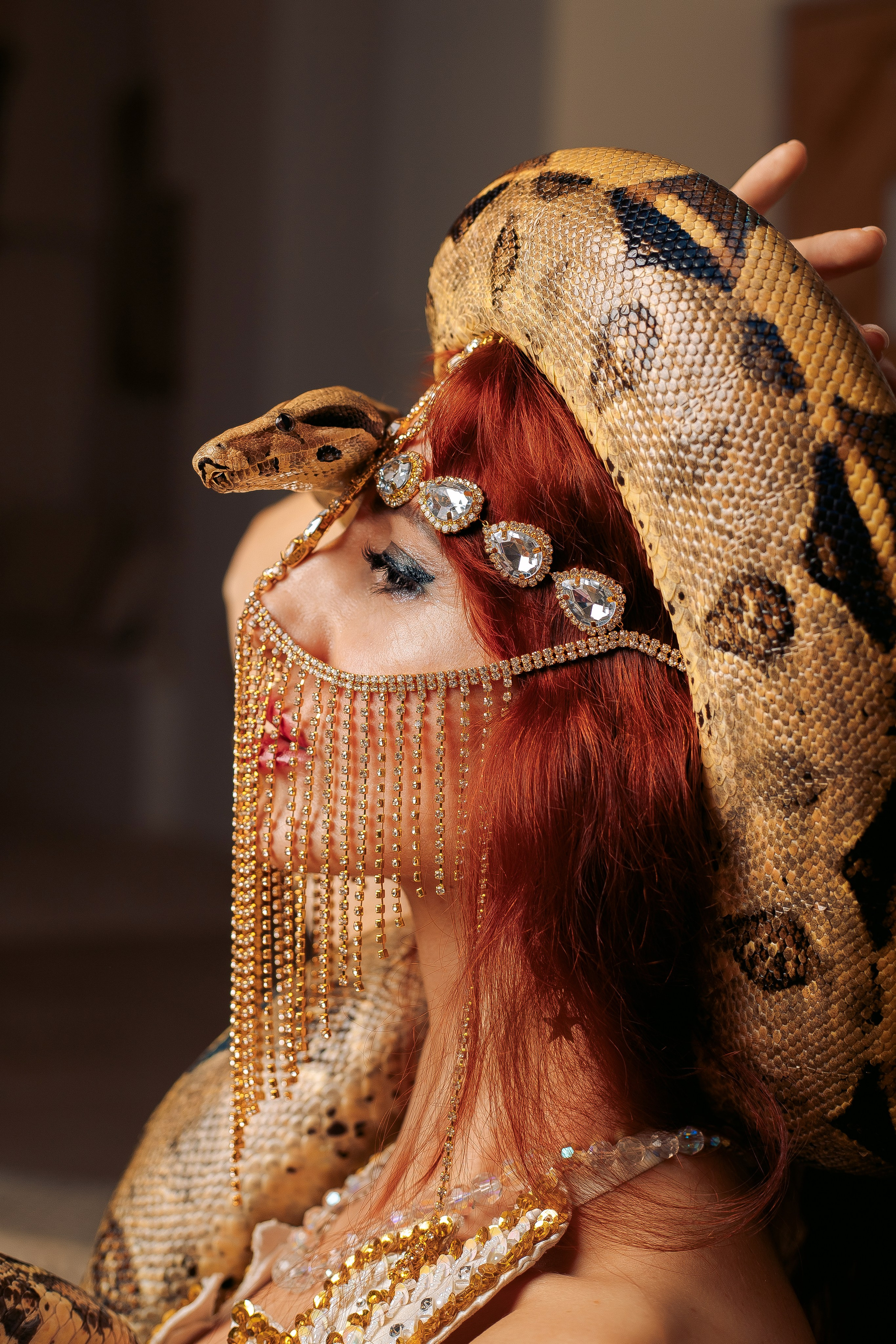 Фотосессия с змеей в восточном стиле в фотостудии. Фотограф в Санкт-Петербурге, Анна Скворцова