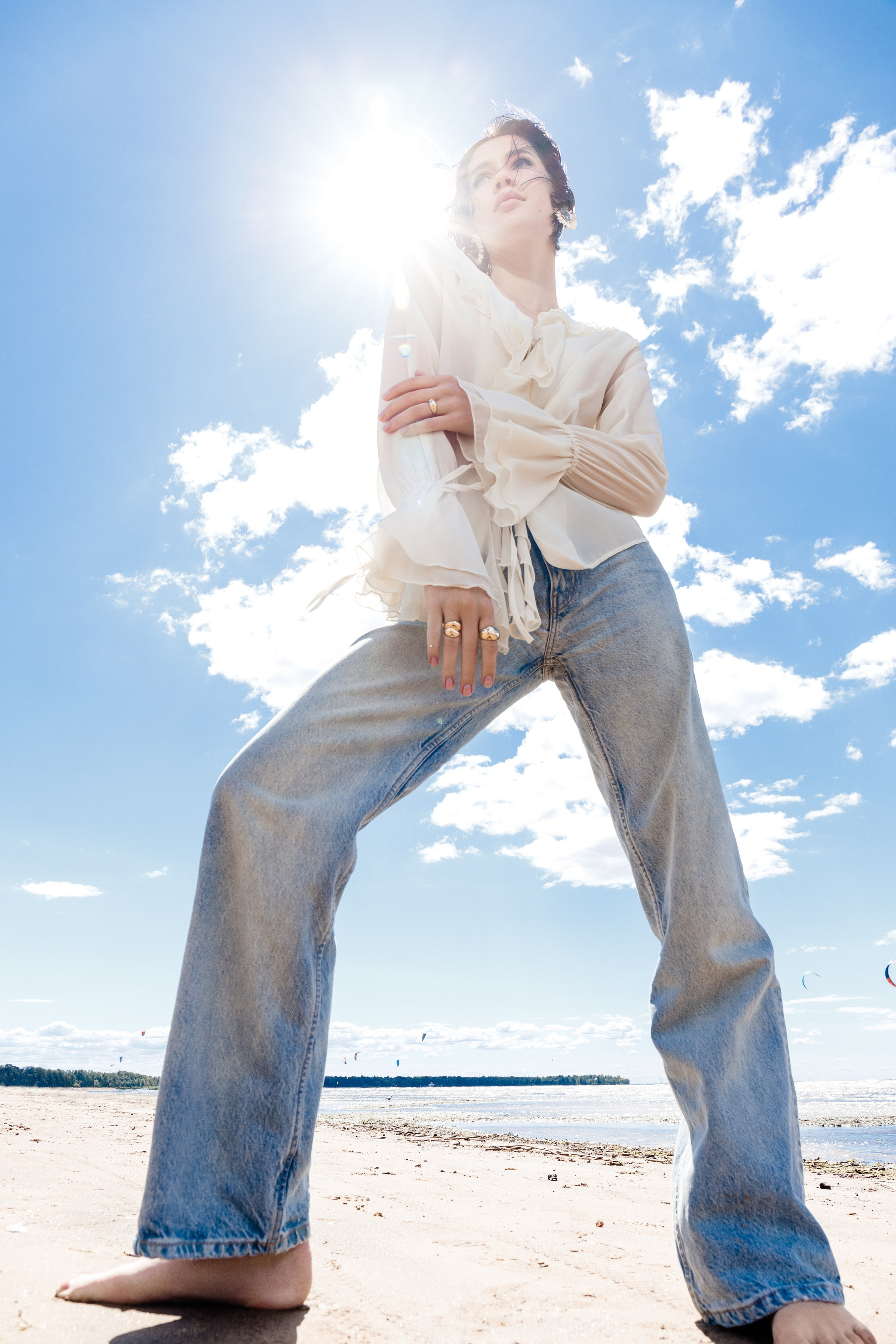 Летняя fashion-съёмка в Петербурге — на Финском заливе